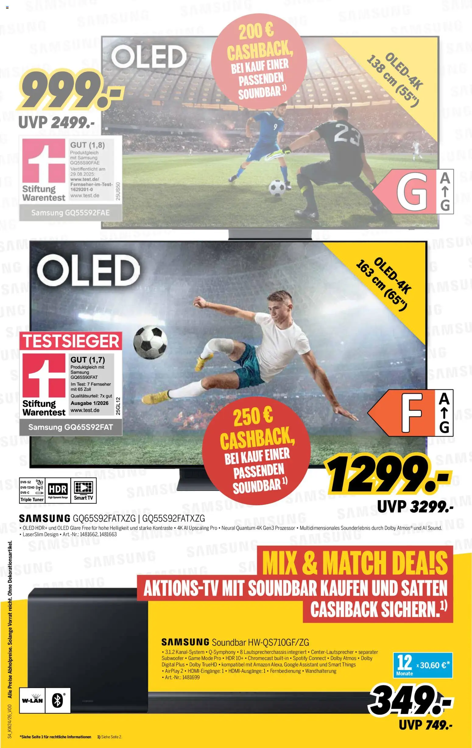 Medimax Prospekt – gültig ab 06.06.2026 | Seite: 4 | Produkte: Samsung, Smart TV, Soundbar, Fernseher