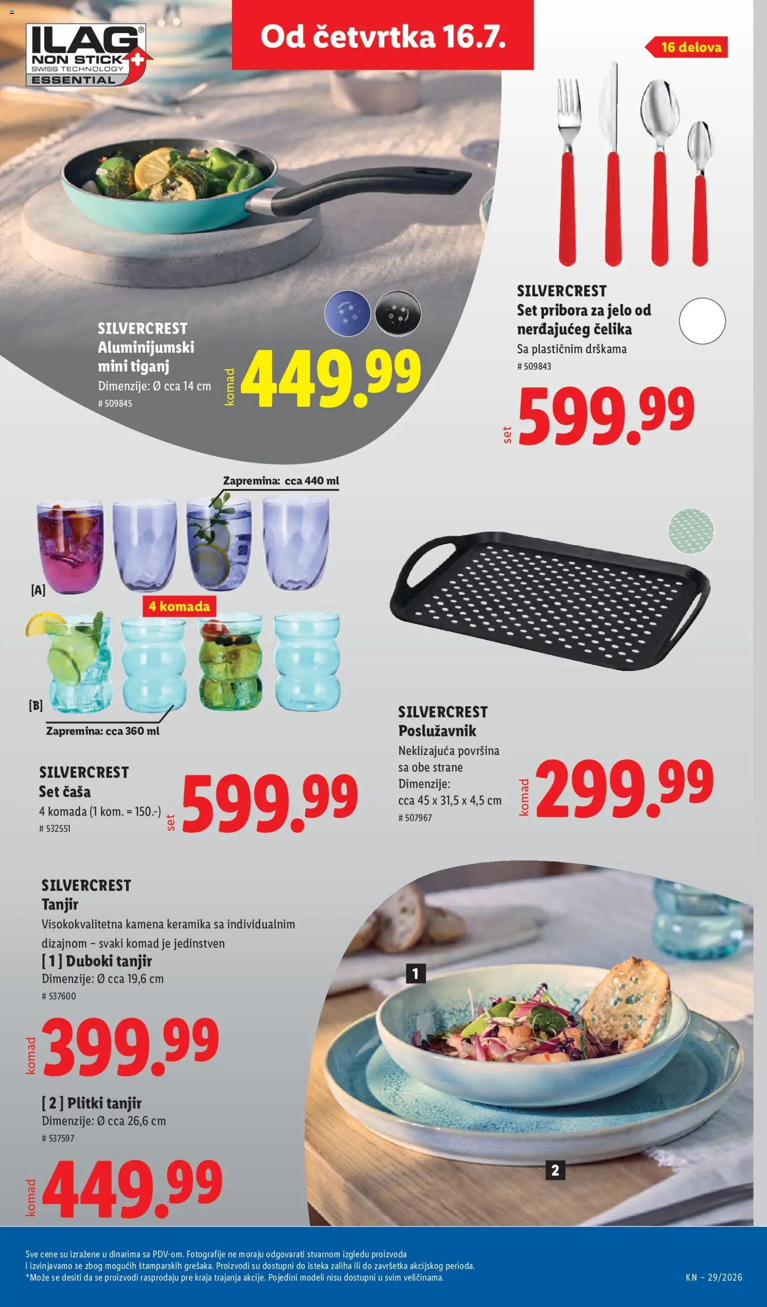 Lidl katalog - važi od 16.07.2026 | Strana: 87 | Proizvode: Tanjir, Silvercrest, Tiganj