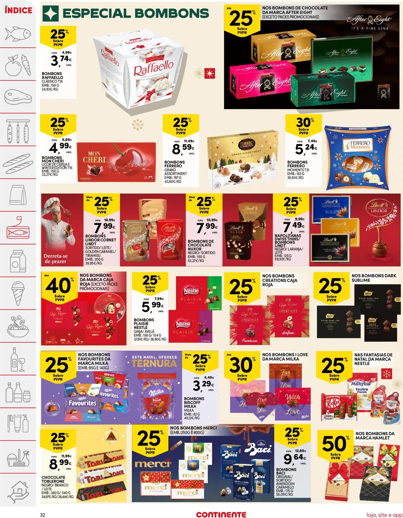 Continente folheto │ válido de 20/10/2026 | Página: 34 | Produtos: Lindt, Licor, Bombons Raffaello, Lindor