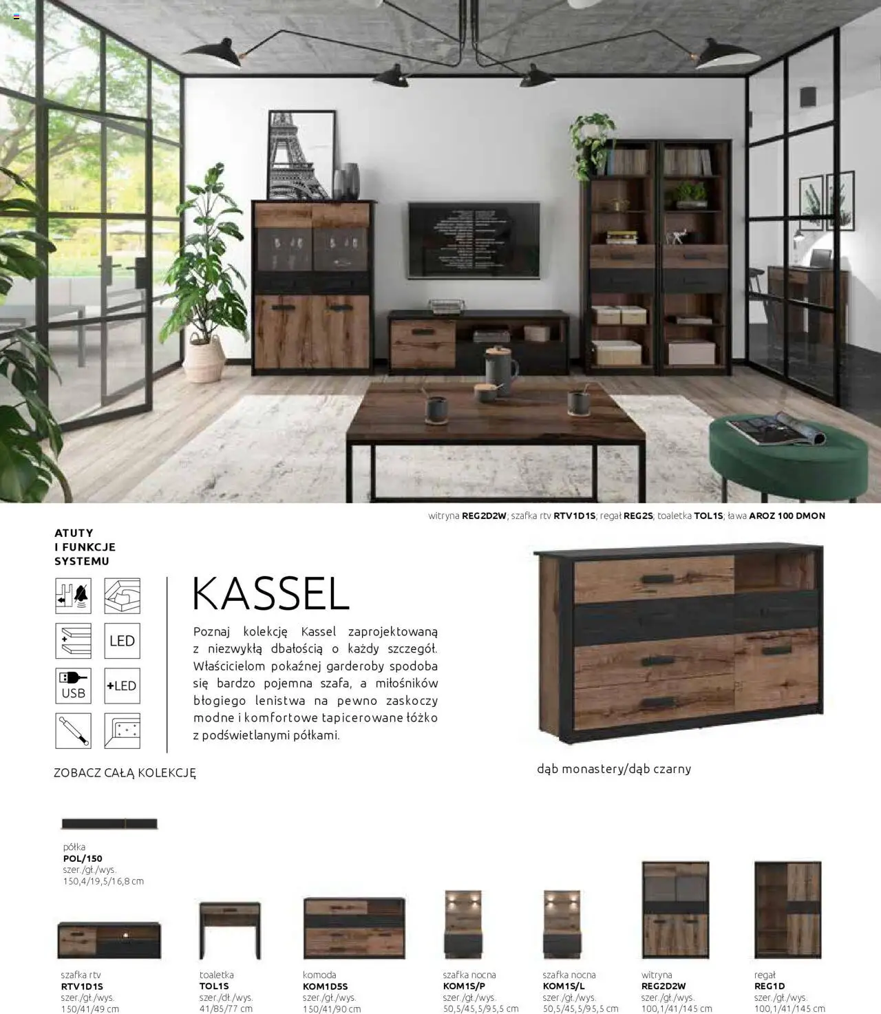 Black Red White Gazetka - Katalog rodzinnych wnętrz od 24.05.2024 | Strona: 10 | Produkty: Łóżko, Półka, Witryna, Toaletka