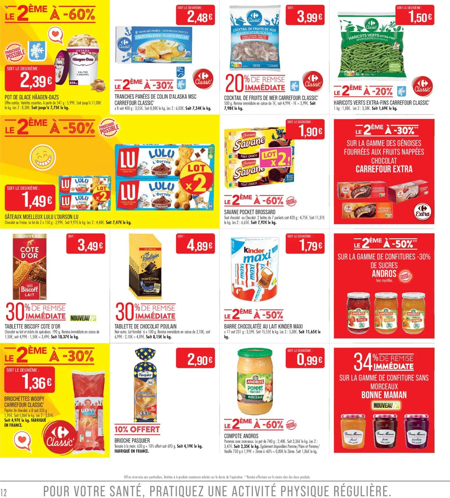 {H1} | Page: 12 | Produits: Orange, Haricots verts, Lait, Fraises