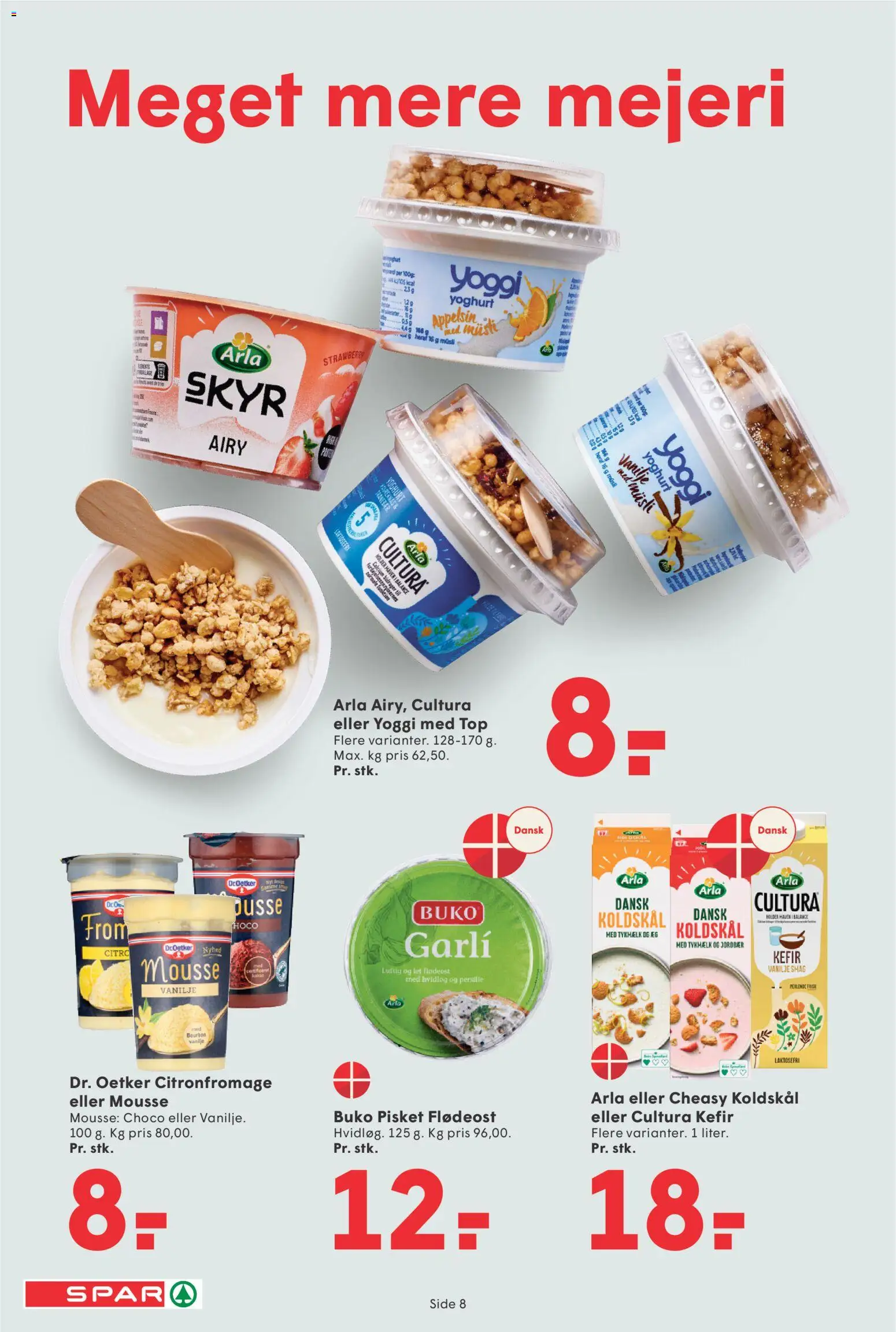 Spar tilbudsavis – gyldig fra 28/08/2026 | Side: 9 | Produkter: Yoghurt, Koldskål, Flødeost, Persille