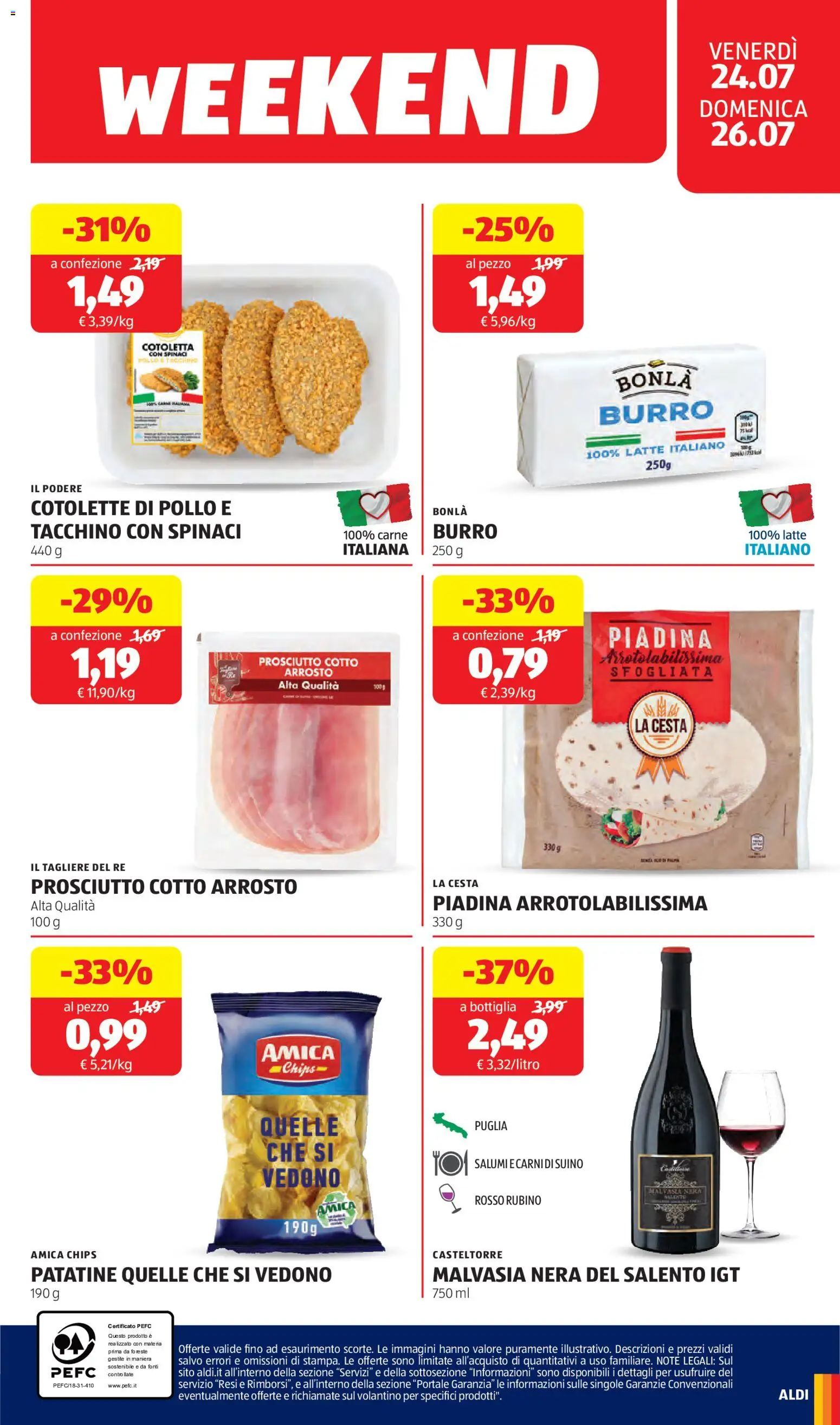 Volantino Aldi del 20/07/2026 | Pagina: 21 | Prodotti: Arrosto, Suino, Tacchino, Latte