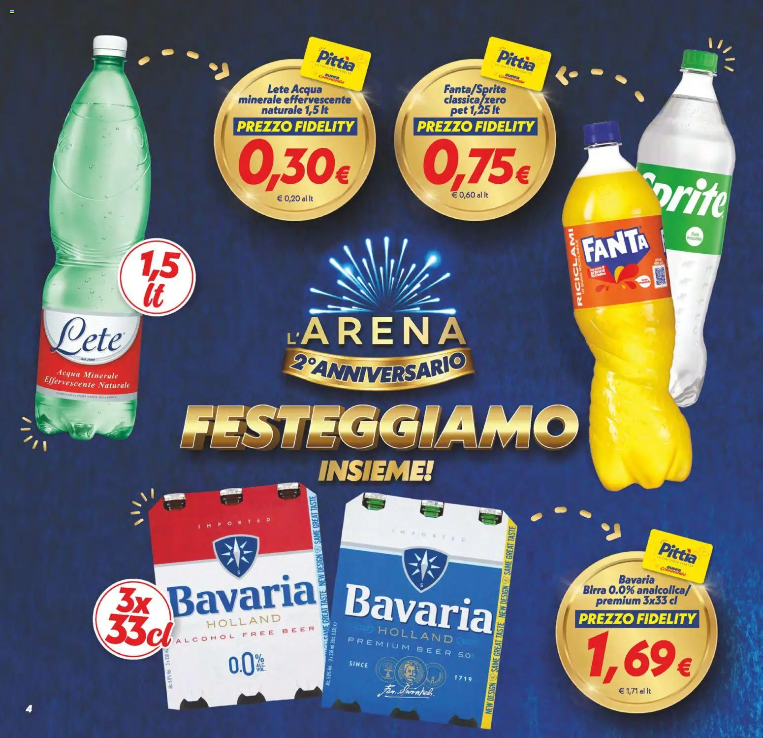 Volantino SuperConveniente del 02/10/2026 | Pagina: 4 | Prodotti: Birra, Acqua, Fan, Acqua minerale
