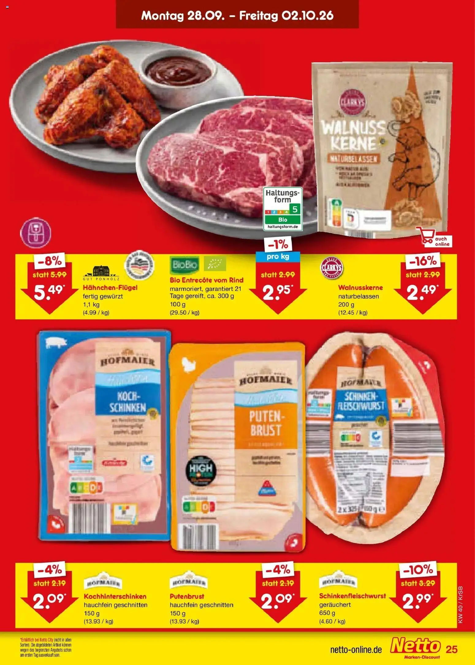 Netto Marken-Discount Prospekt Jüchen – gültig ab 28.09.2026 | Seite: 35 | Produkte: Putenbrust, Entrecote, Schinken