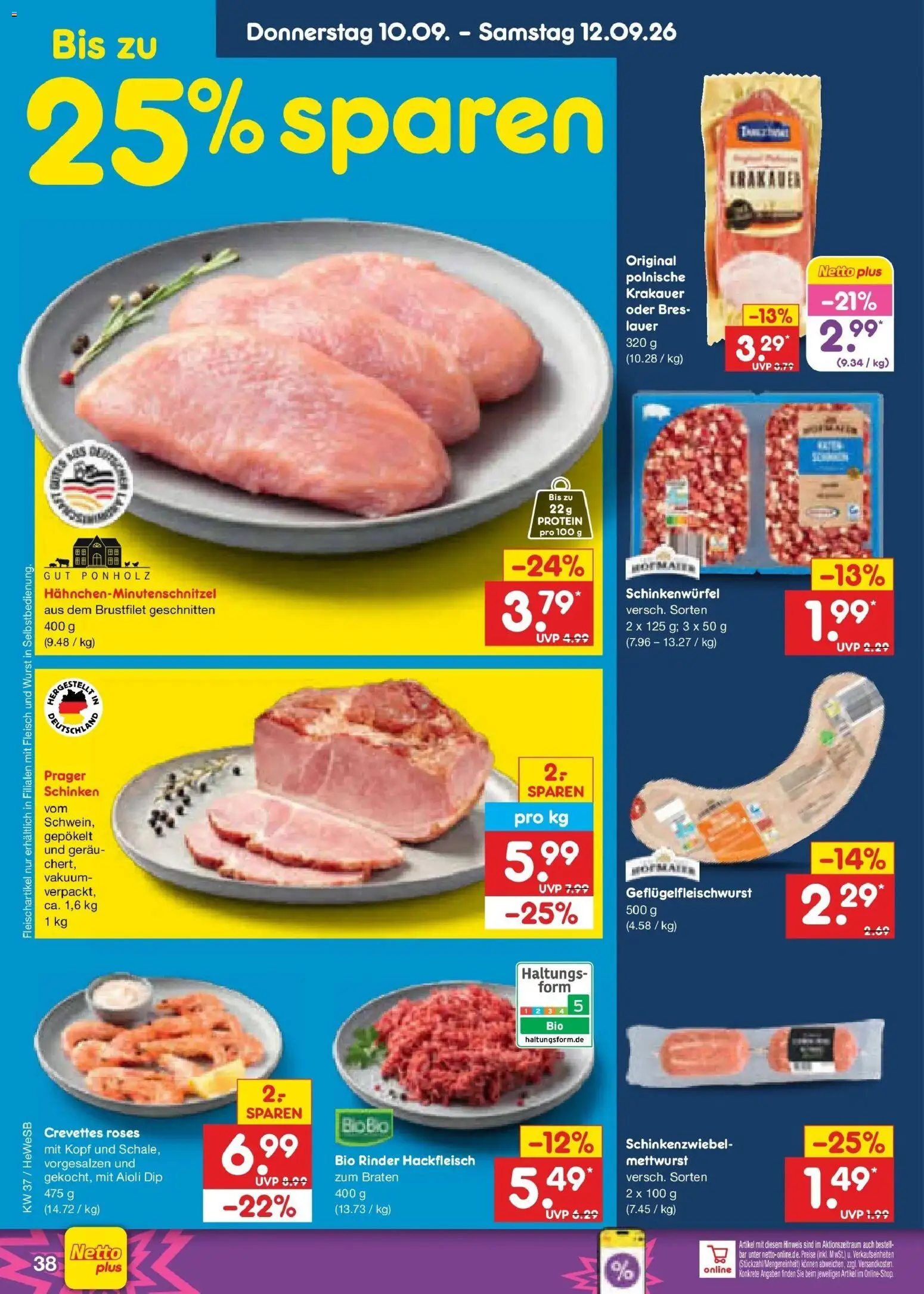 Netto Marken-Discount Prospekt Hamburg – gültig ab 07.09.2026 | Seite: 54 | Produkte: Wurst, Schinken, Fleisch, Hackfleisch
