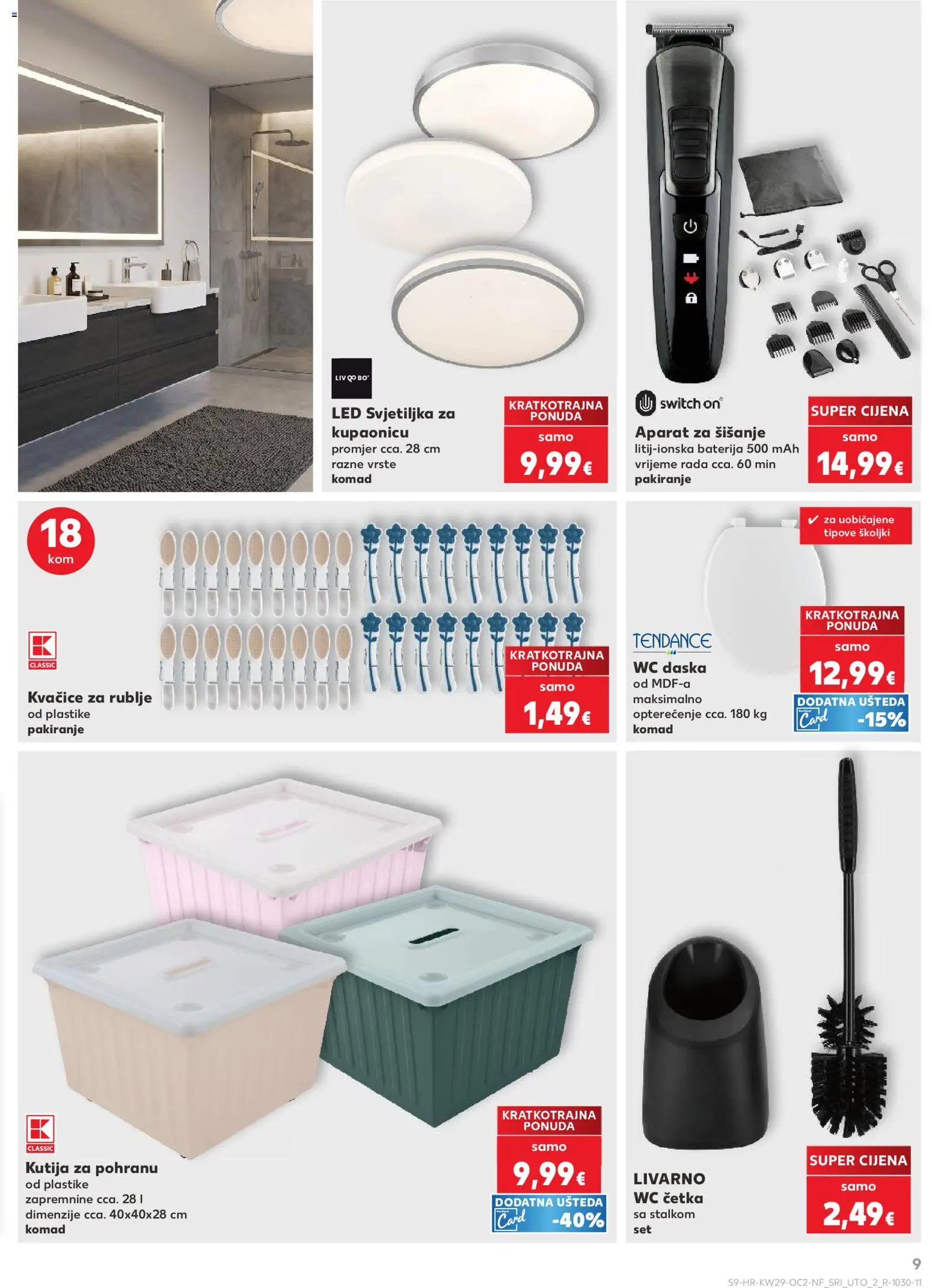 Kaufland HR akciós ujság - amely érvényes a következő dátumtól: 2026.07.15. | Oldal: 9 | Termékek: WC
