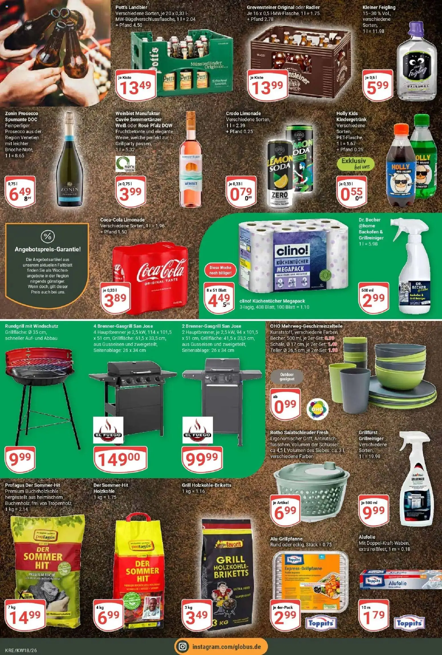 Globus Prospekt Krefeld	 – gültig ab 27.04.2026 | Seite: 22 | Produkte: Cola, Kleiner feigling, Radler, Backofen