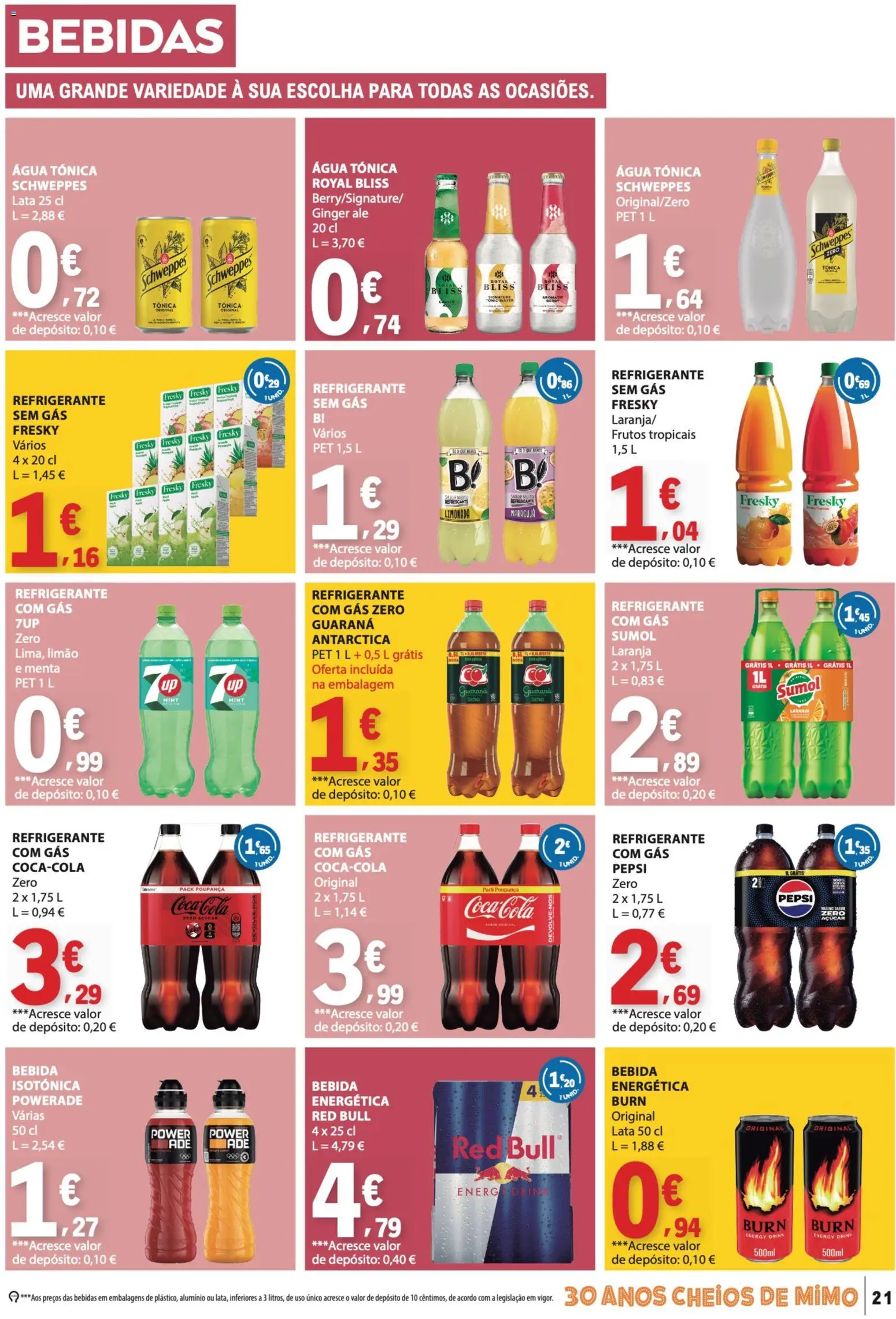 E.Leclerc folheto │ válido de 10/09/2026 | Página: 21 | Produtos: Agua, Pepsi, Pepsi Zero, Bebida