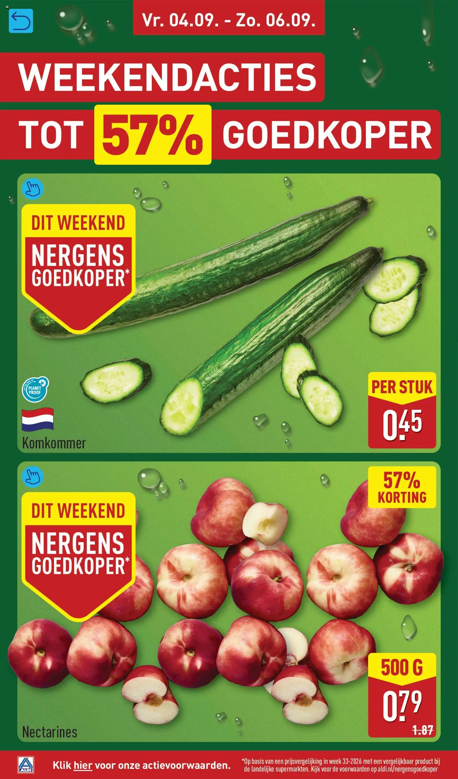 {H1} | Pagina: 20 | Producten: Nectarines, Komkommer