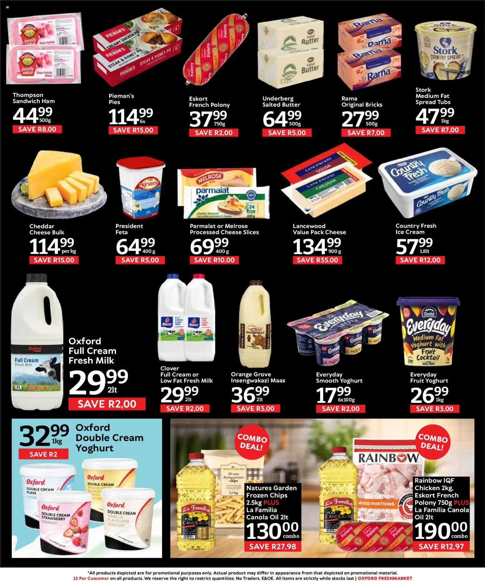 New Oxford Freshmarket catalogue – valid from 15/07/2026 | Page: 12 | Products: Butter, Chicken, Cream, Ice cream
