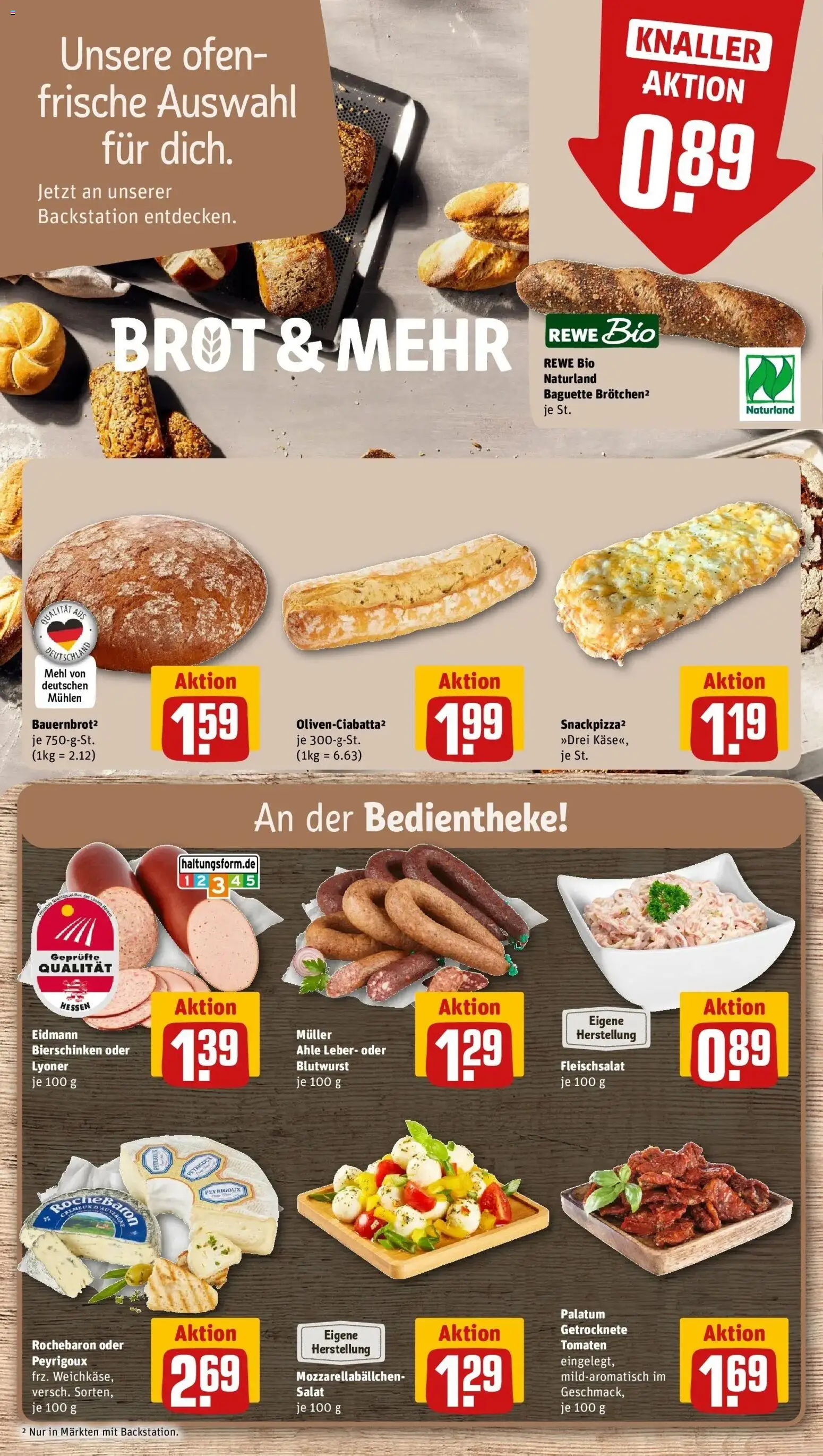 REWE Prospekt ab 24.08.2026 zum Blättern » Angebote | Seite: 11 | Produkte: Ofen, Mehl, Baguette, Brot