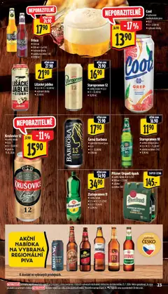 Náhled letáku Frisco, • 330 ml, • 100 ml = 5,43 Kč, • vybrané druhy, • záloha na láhev 3 Kč od 29.07.2026 | Strana: 37