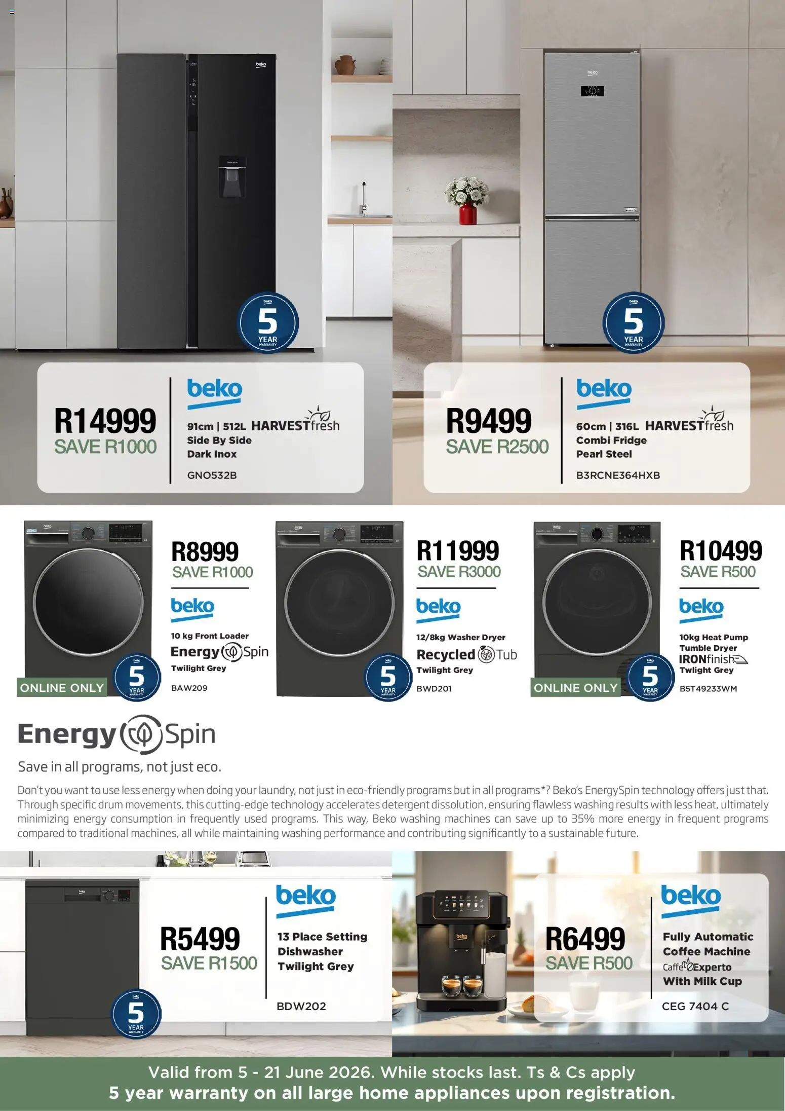 New House and Home catalogue – valid from 05.06.2026 | Page: 2 | Products: Dryer, Dishwasher, Fridge, Milk