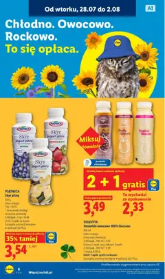 Pogląd oferty "Lidl gazetka - Pol'and'Rock" - ważna od 28.07.2026 | Strona: 6 | Produkty: Jogurt pitny, Jogurt, Banan, Skyr