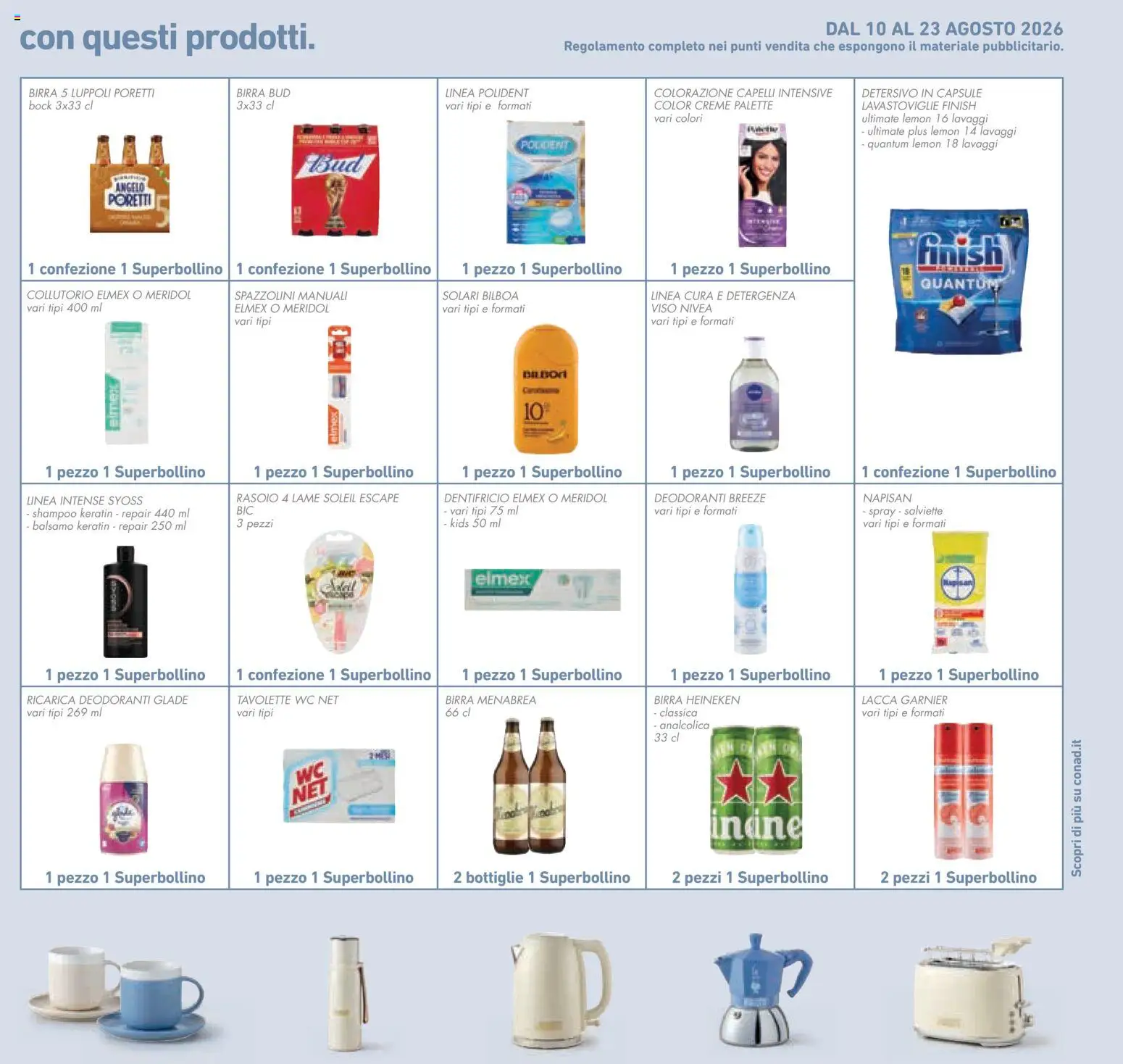 Volantino Conad del 12/08/2026 | Pagina: 31 | Prodotti: Shampoo, Dentifricio, Birra, Collutorio