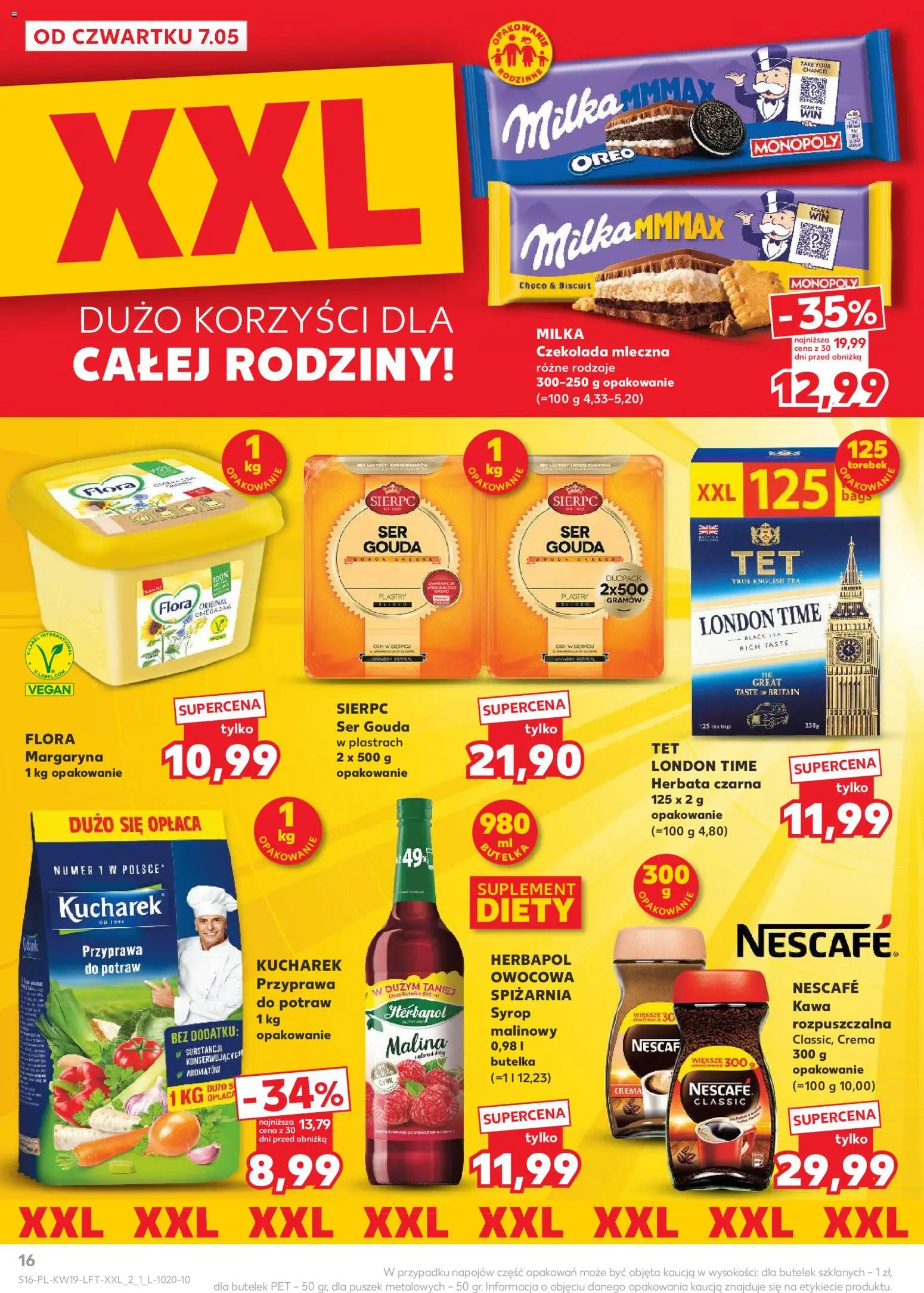 Kaufland gazetka od 07.05.2026 | Strona: 16 | Produkty: Syrop, Margaryna, Ser, Herbata