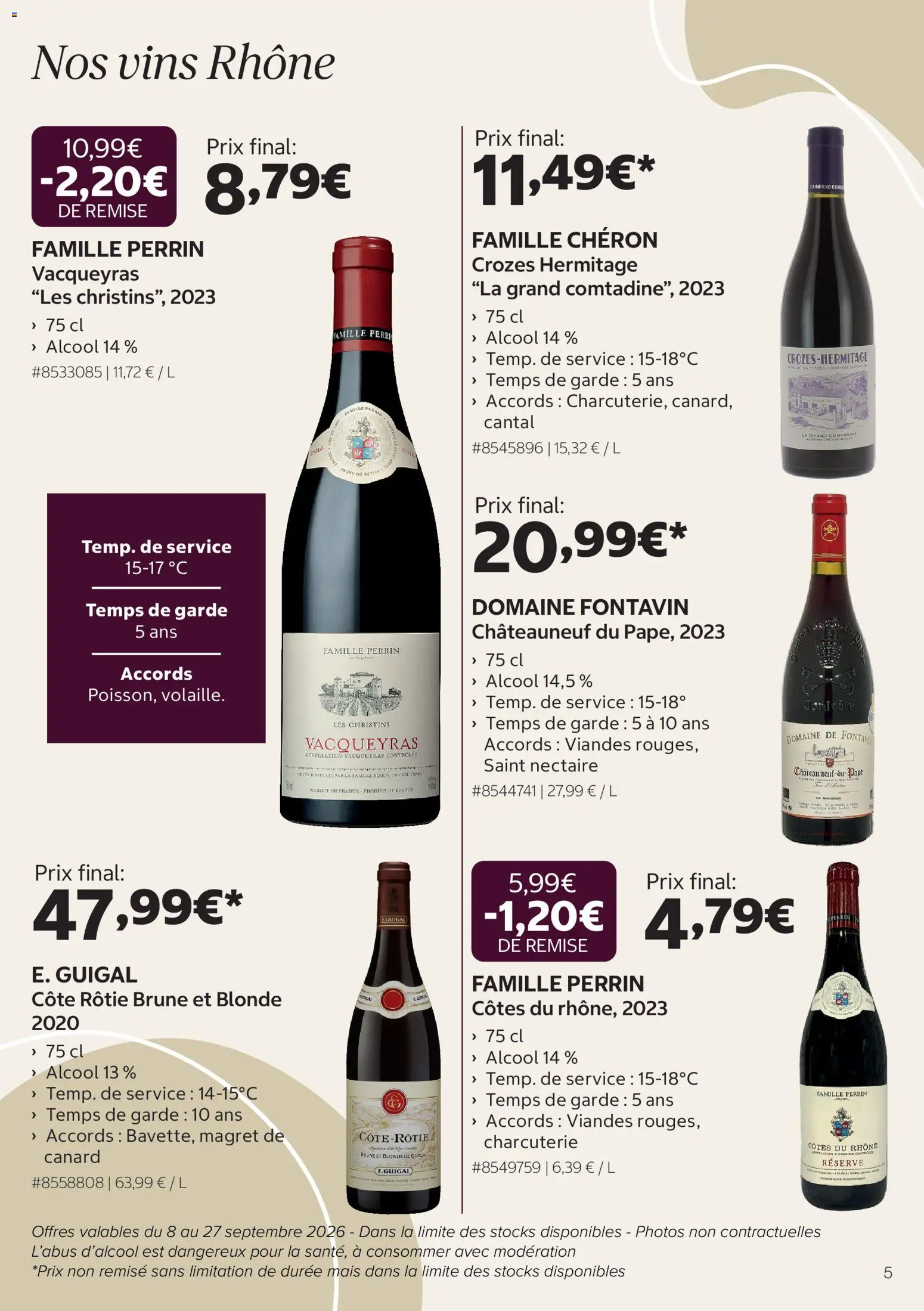 {H1} | Page: 5 | Produits: Canard, Alcool, Cantal, Orange
