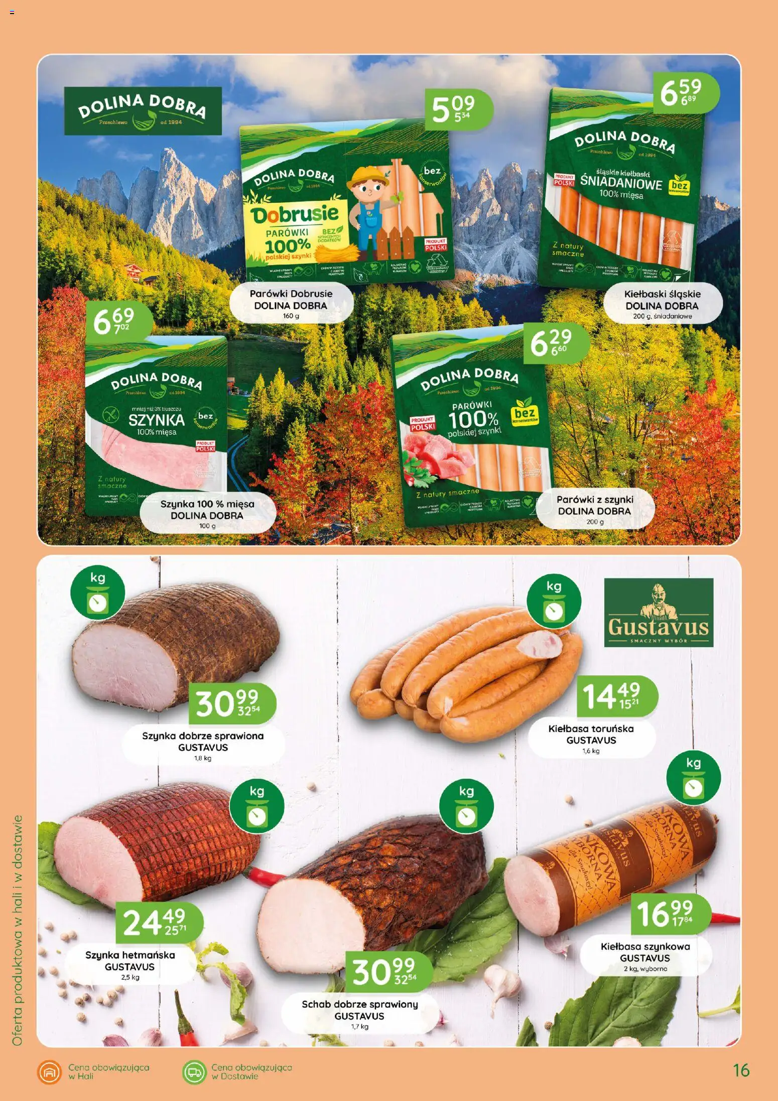 Eurocash gazetka - Katalog Wędlin od 03.09.2026 | Strona: 16 | Produkty: Kiełbasa, Schab, Kiełbaski, Szynka