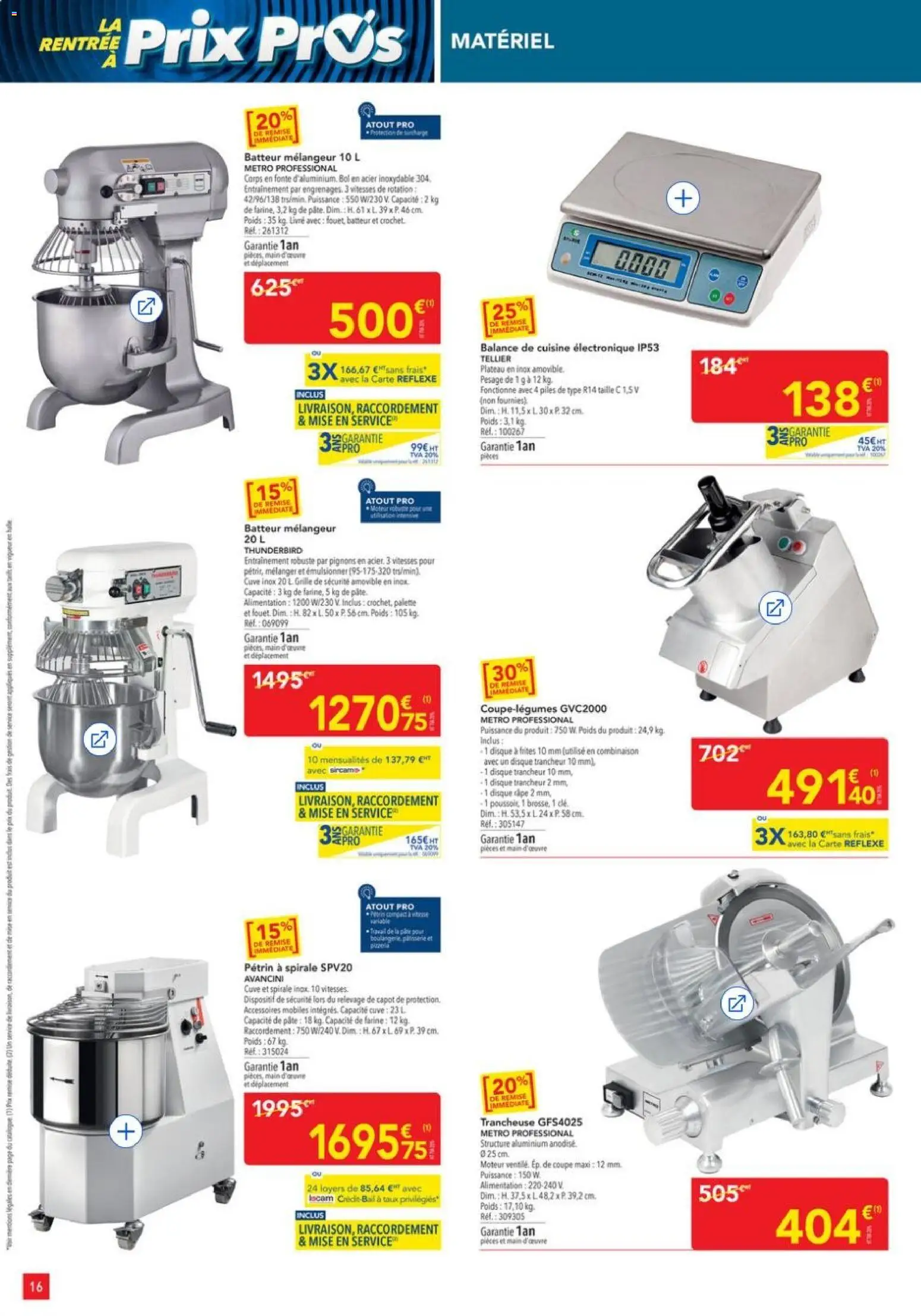 {H1} | Page: 16 | Produits: Trancheuse, Farine, Alimentation, Combinaison