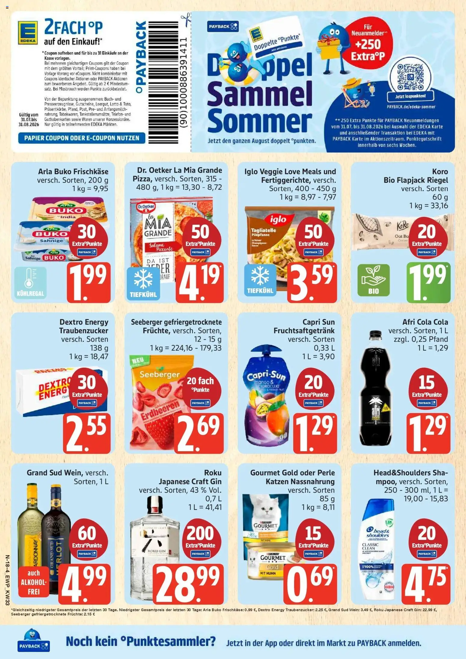 Edeka Prospekt Rostock (ab 10.08.2026) » Angebote Online | Seite: 18 | Produkte: Cola, Alkohol, Erdbeeren, Frischkase