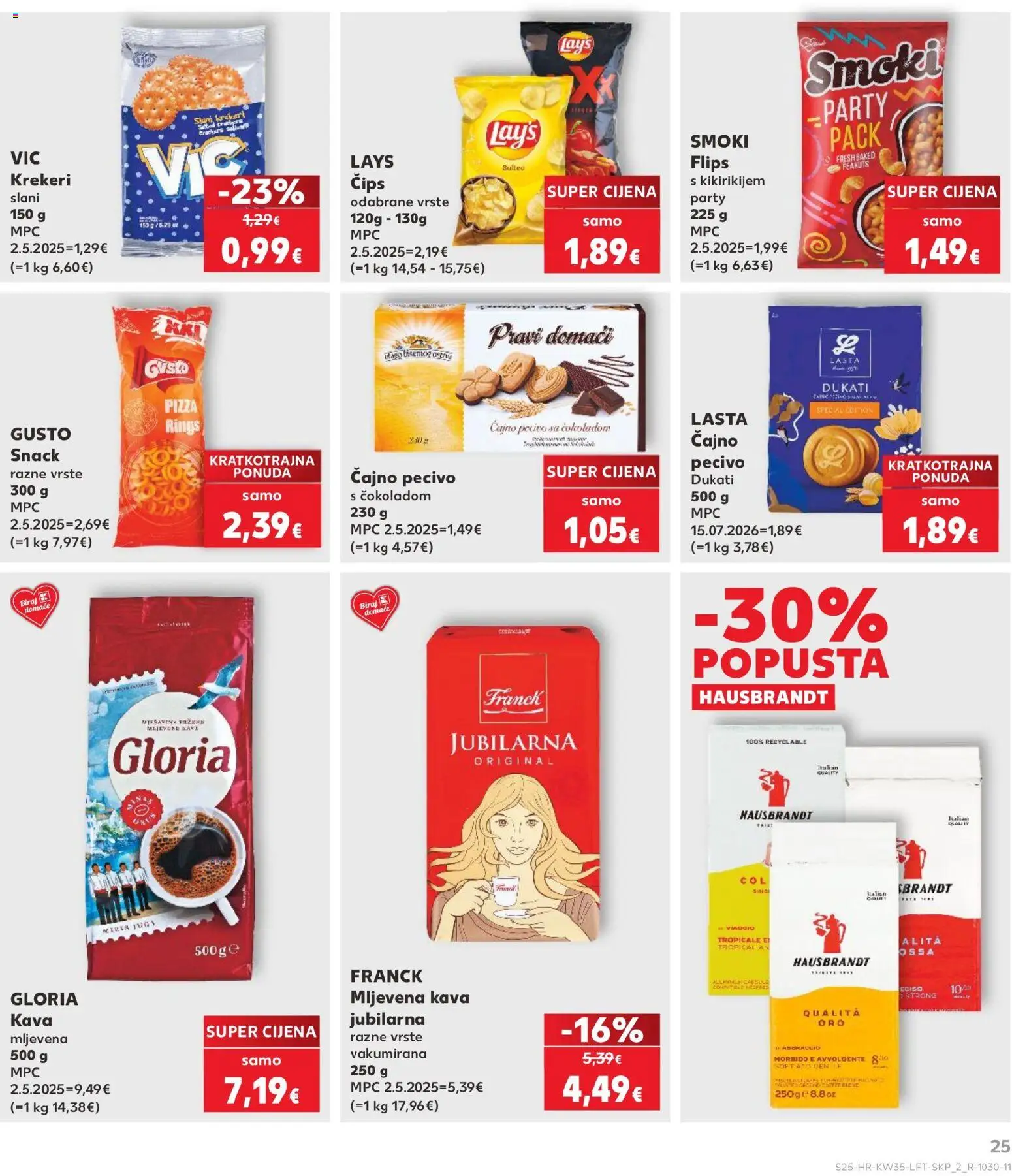 Kaufland katalog | vrijedi od 26.08.2026 | Stranica: 25 | Proizvodi: Kava, Čajno pecivo, Krekeri, Pecivo