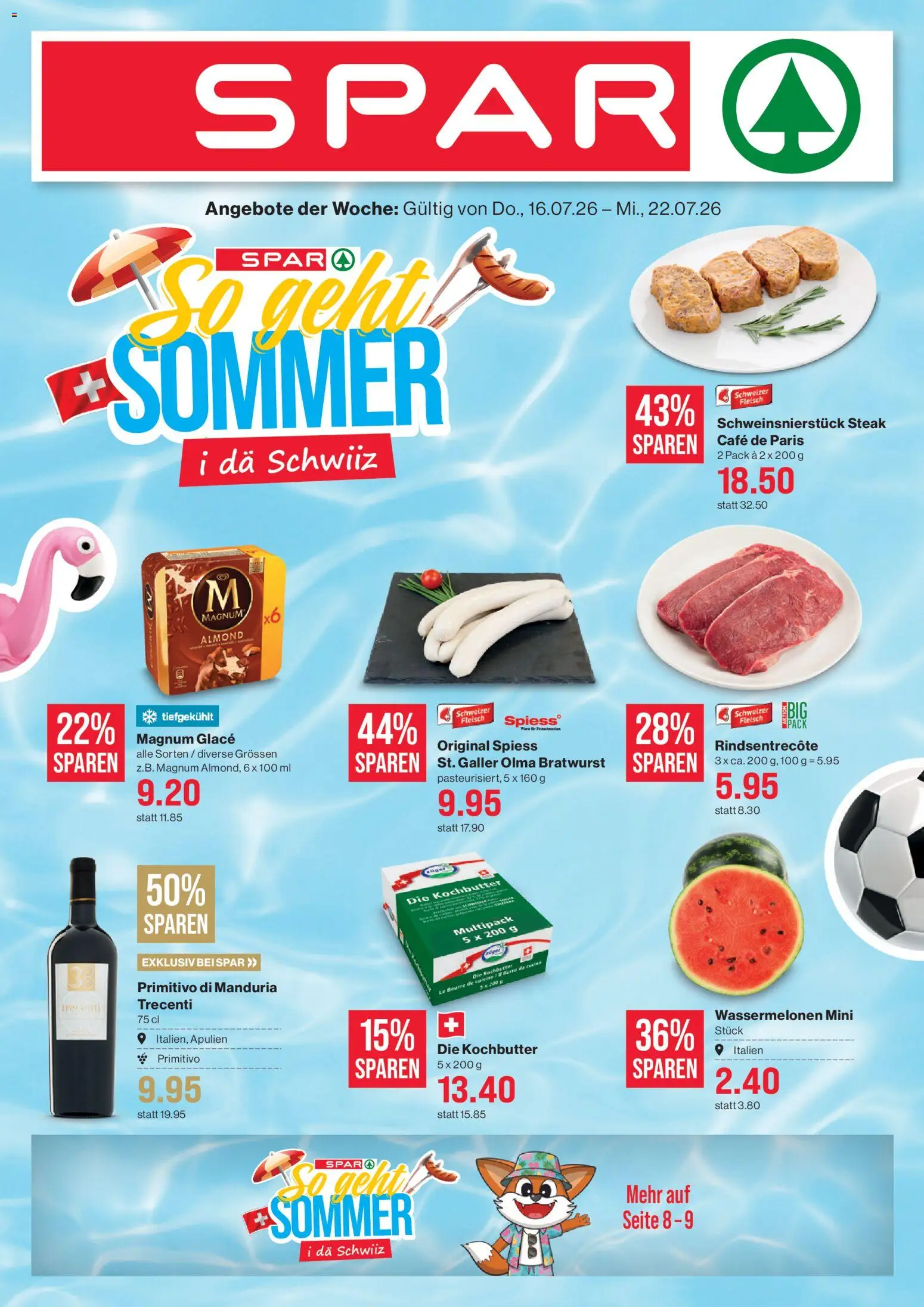 SPAR aktionen – gültig ab 16.07.2026 | Seite: 1 | Produkte: Magnum, Glace