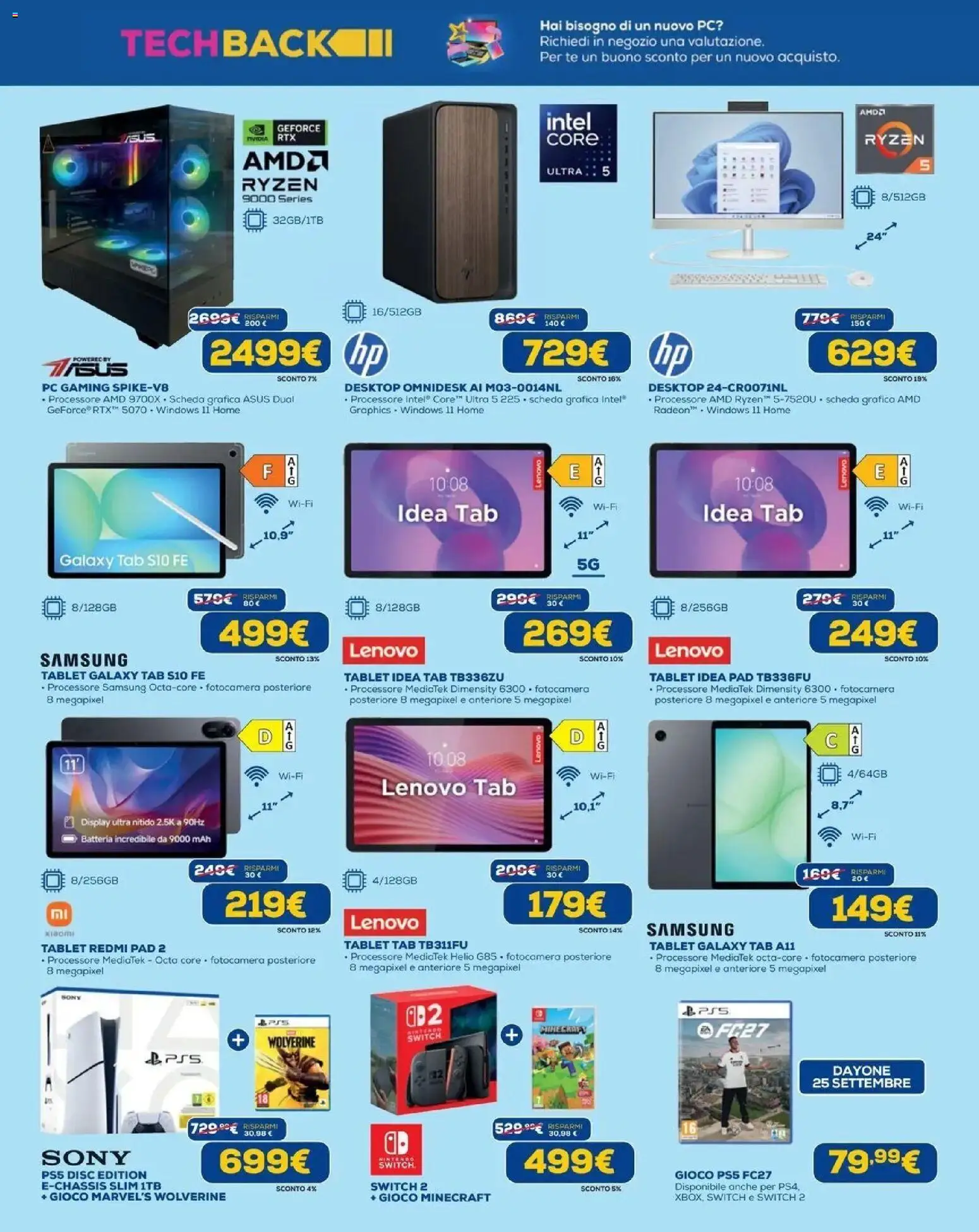 Nuovo Euronics volantino Venaria Reale dal 24/09/2026 > offerte anteprima 🛍️ | Pagina: 9 | Prodotti: Tablet, PC, Gioco, Samsung