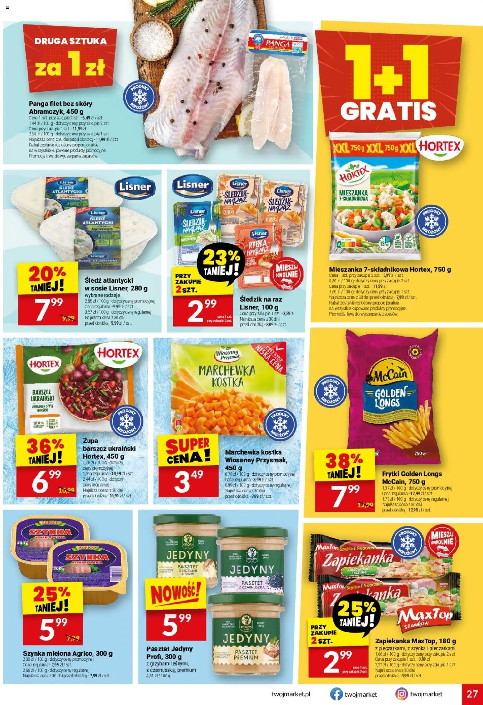 Twój Market gazetka od 10.06.2026 | Strona: 27 | Produkty: Barszcz, Czarnuszka, Śledź, Szynka