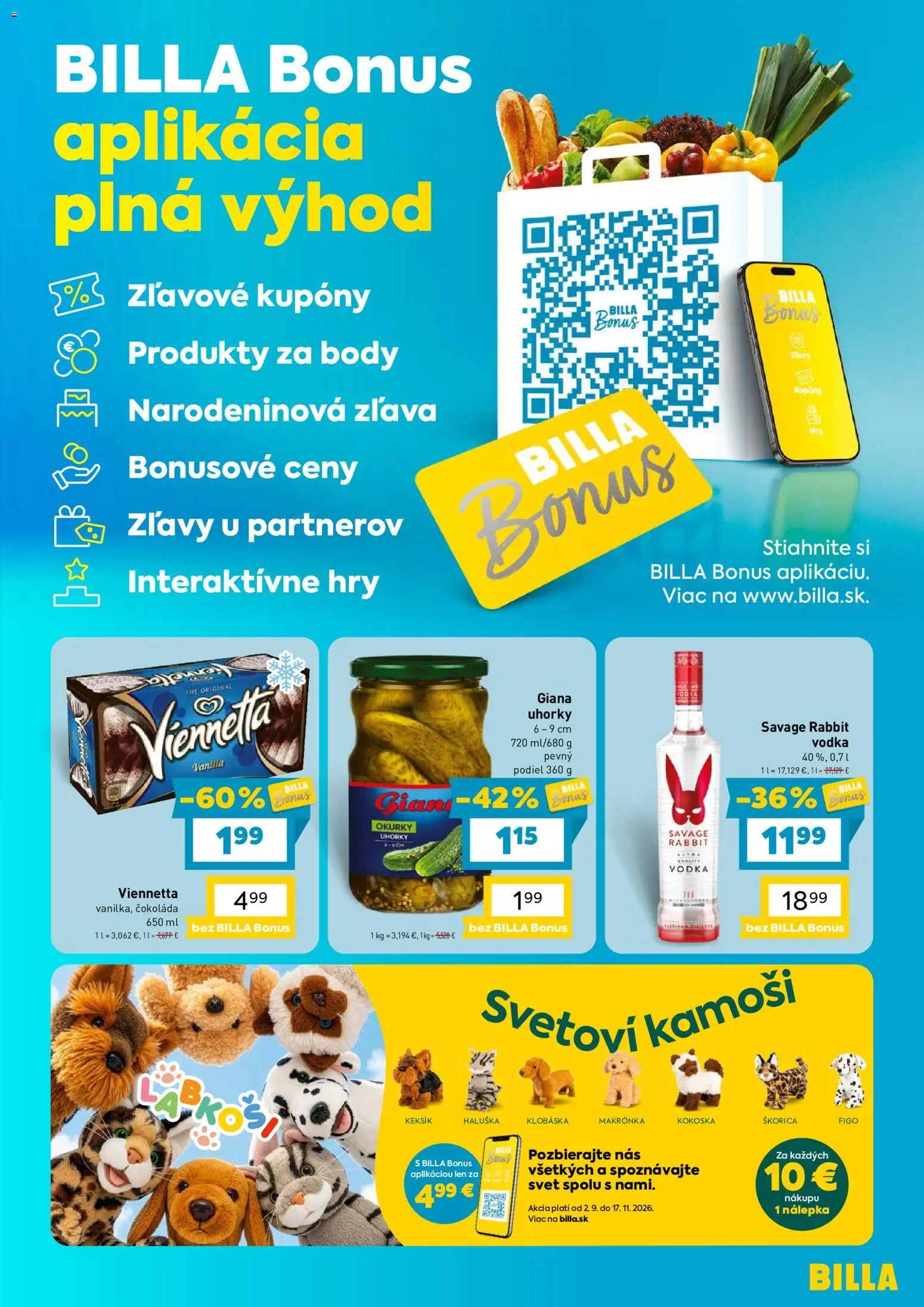 Nové Billa akcie – leták je platný od 14.10.2026 | Strana: 3 | Produkty: Čokoláda, Vodka, Uhorky