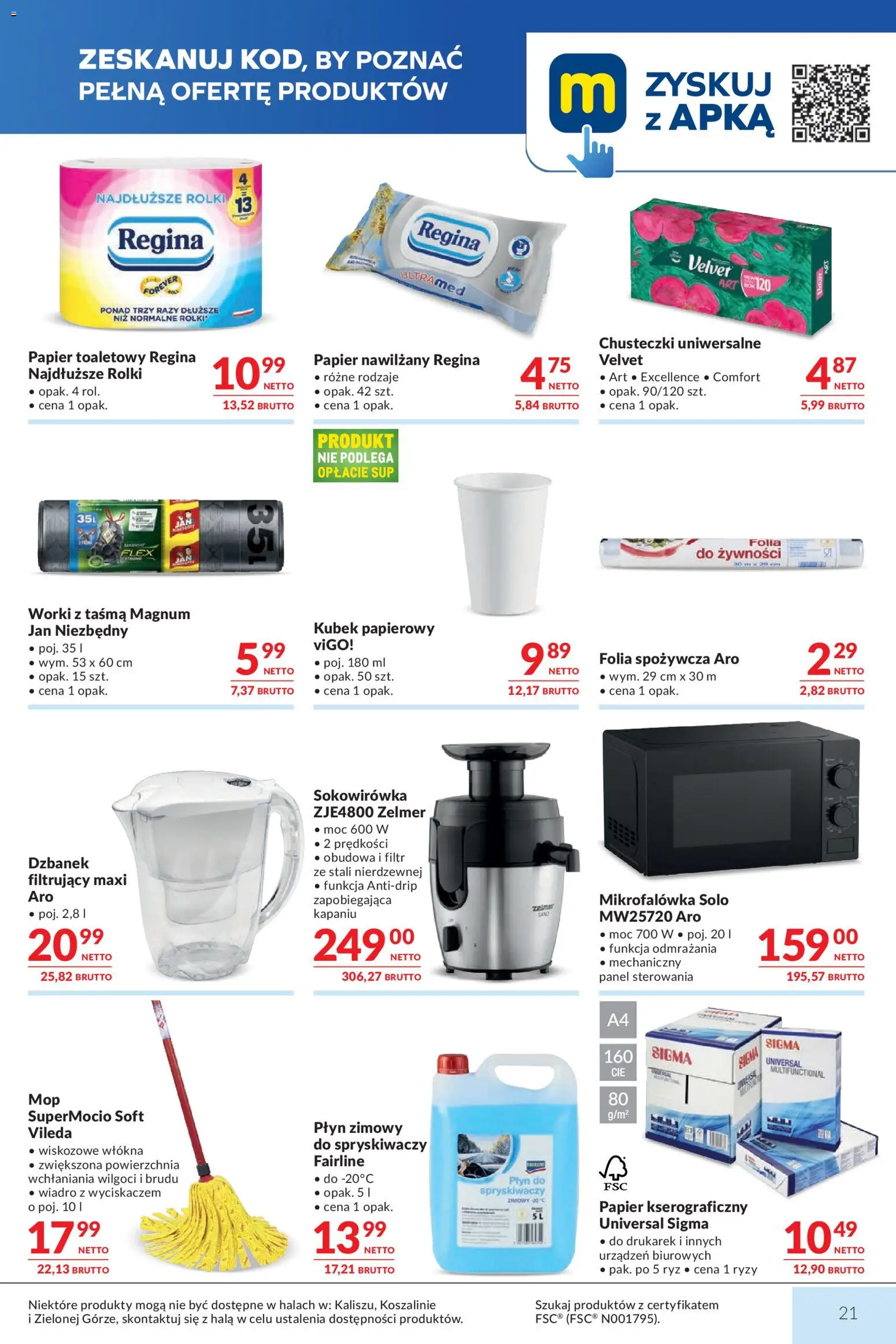 Makro gazetka od 13.10.2026 | Strona: 21 | Produkty: Chusteczki, Rolki, Folia, Ryż