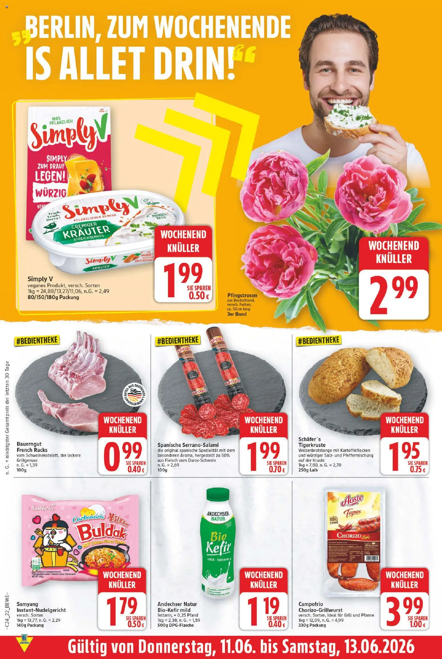 E center Prospekt – gültig ab 08.06.2026 | Seite: 26 | Produkte: Grill, Kefir, Salz, Fleisch