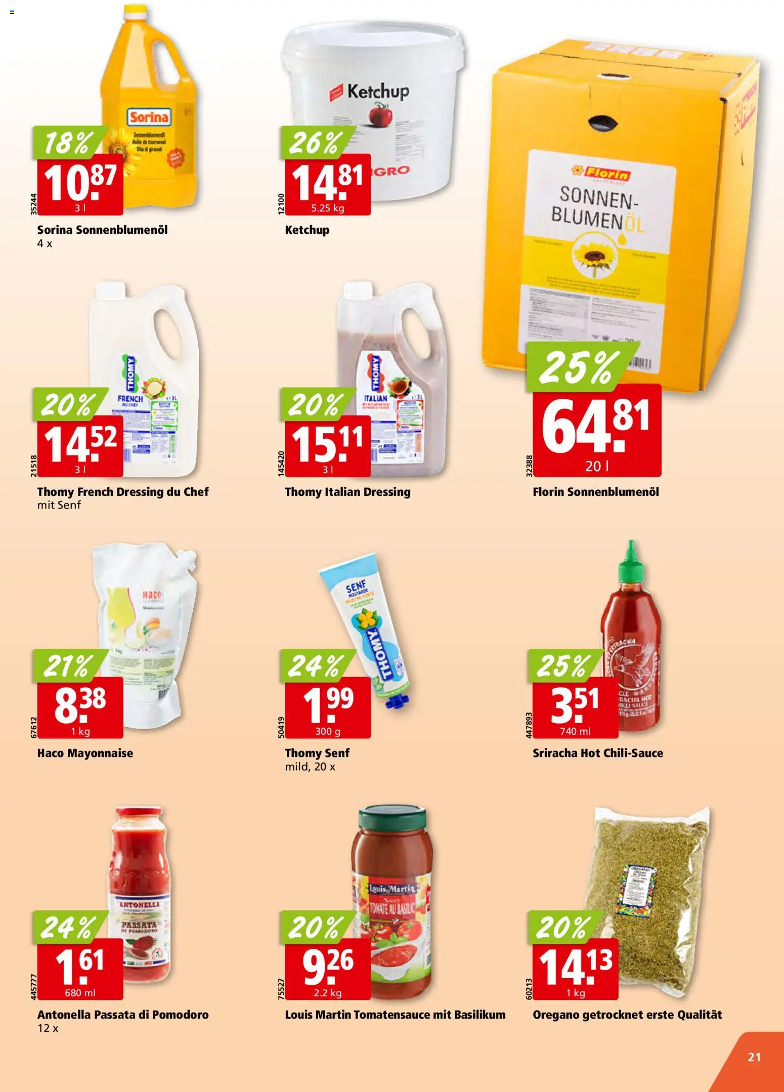 Aligro aktionen – gültig ab 10.08.2026 | Seite: 21 | Produkte: Dressing, Ketchup, Mayonnaise