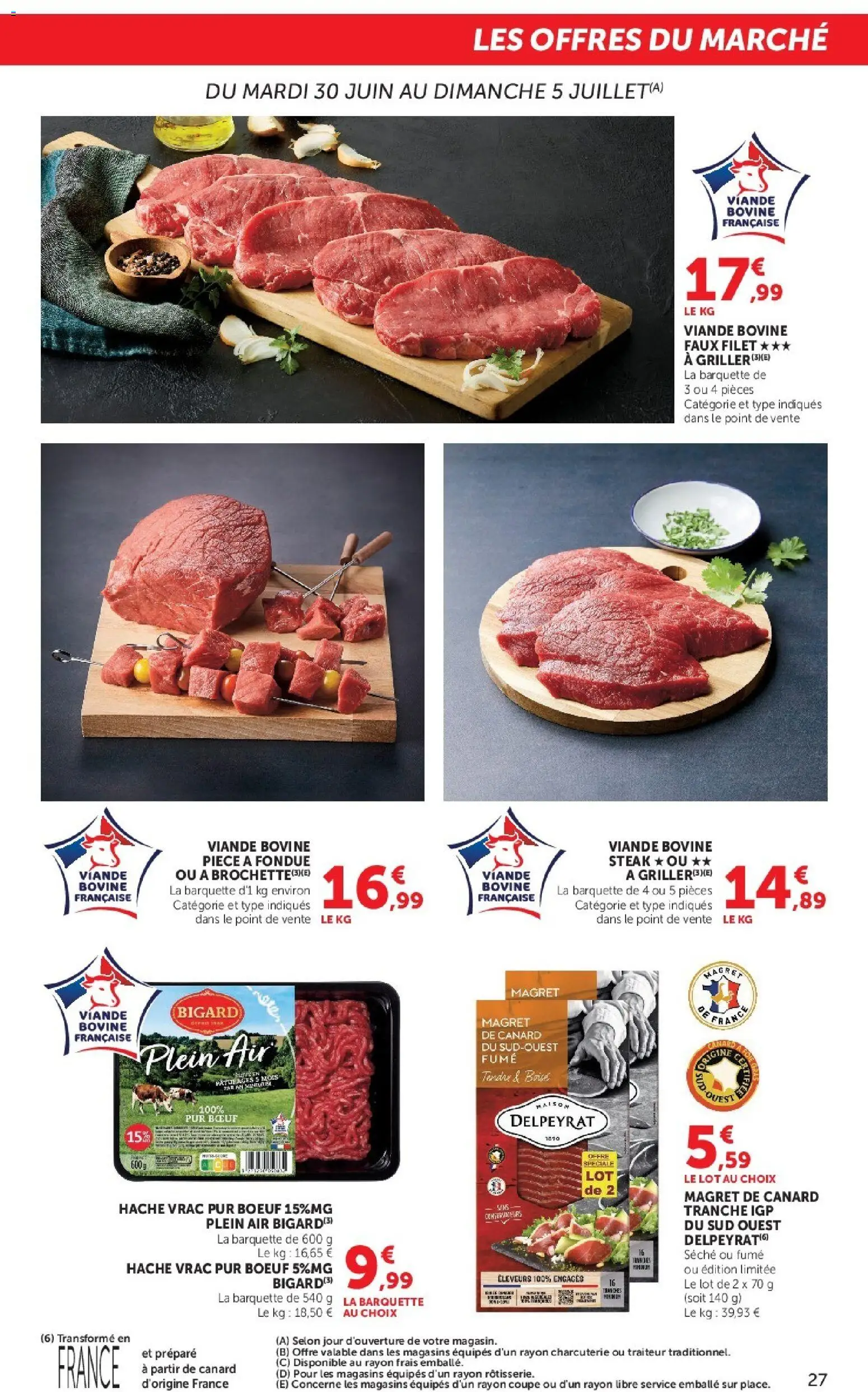 {H1} | Page: 27 | Produits: Magret de canard, Viande, Viande bovine