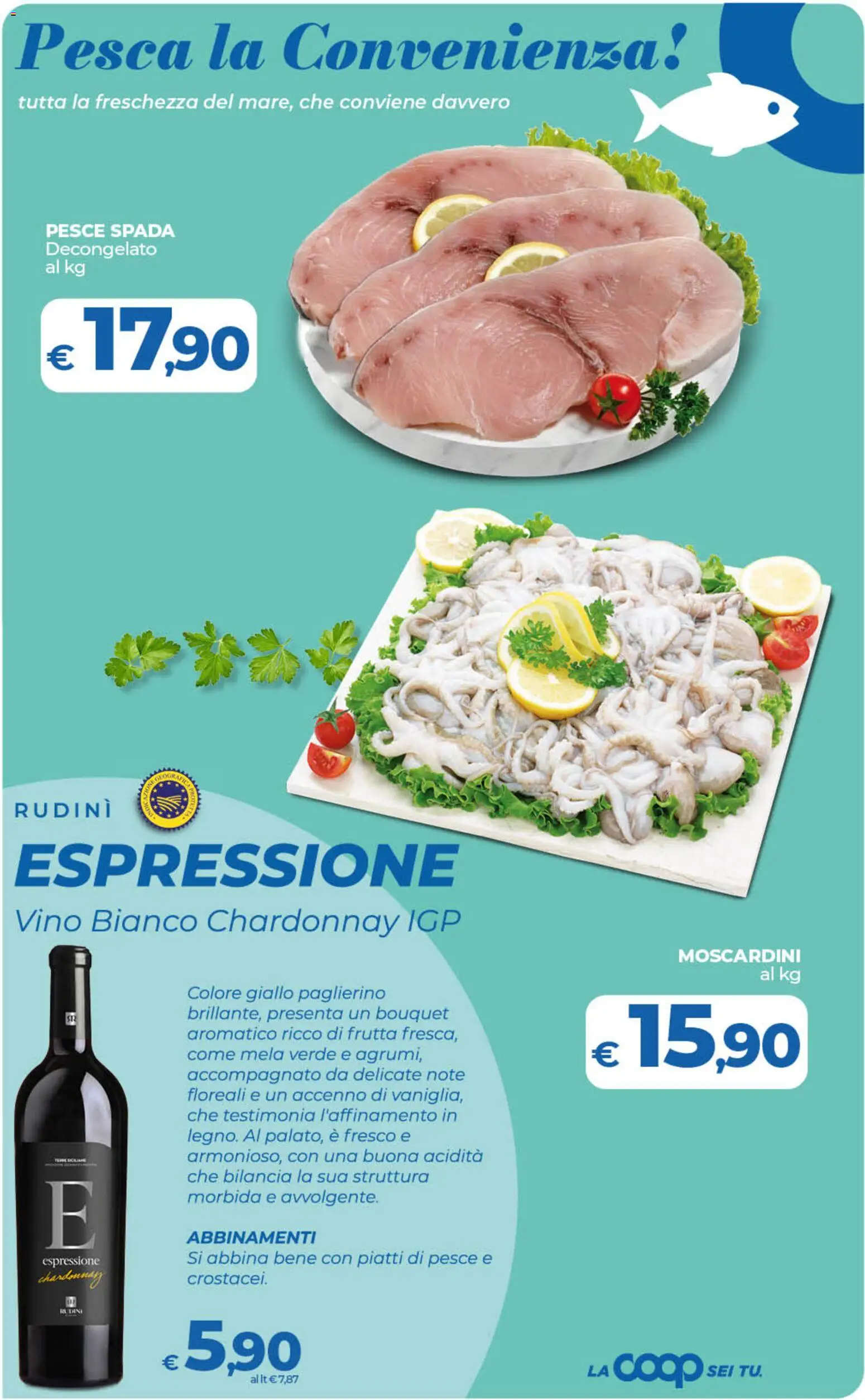 Volantino Ipercoop del 18.06.2026 | Pagina: 30 | Prodotti: Frutta, Vino, Pesce spada, Vino bianco