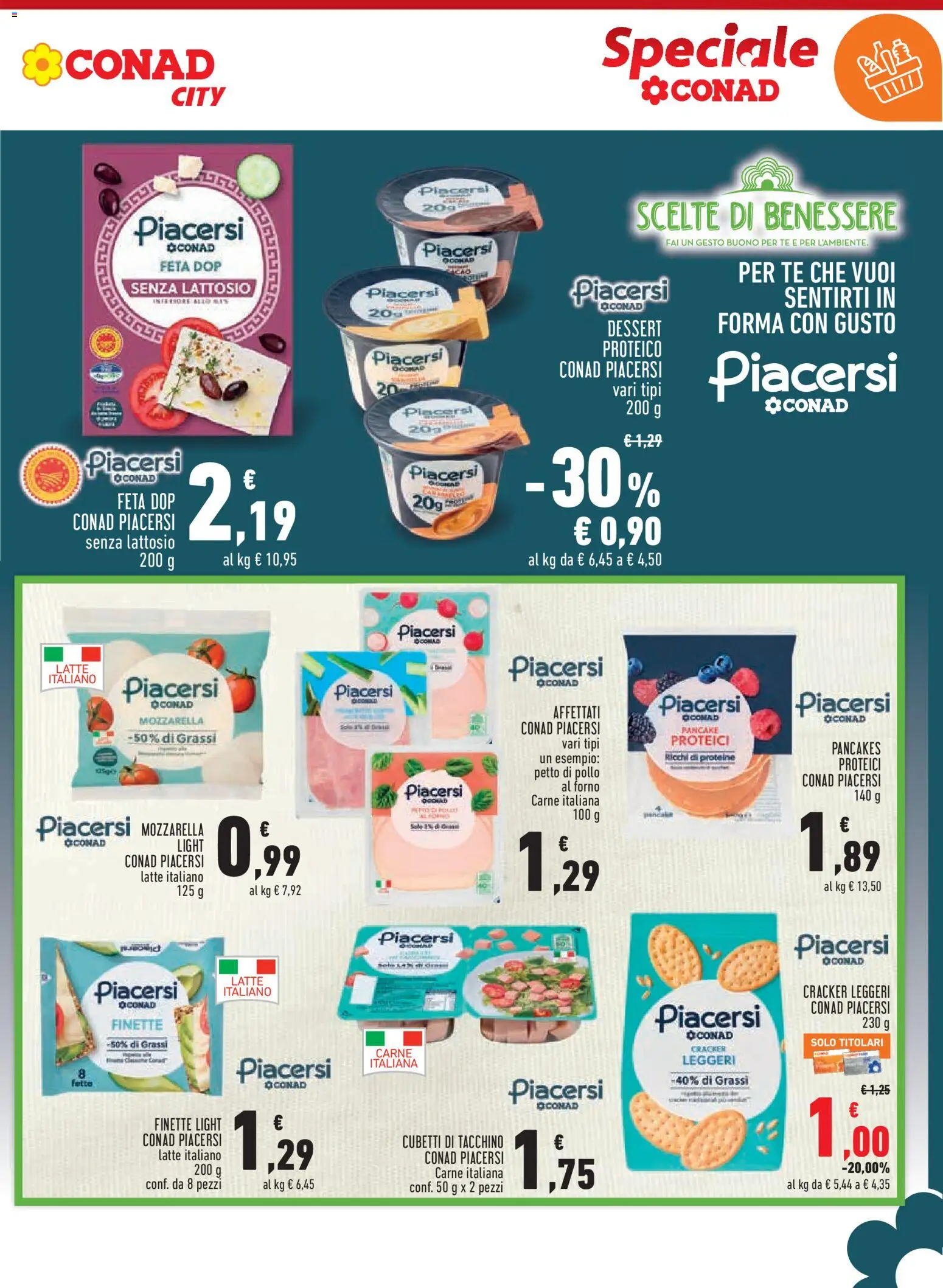 Volantino Conad del 18.06.2026 | Pagina: 13 | Prodotti: Tè, Mozzarella, Crackers, Feta