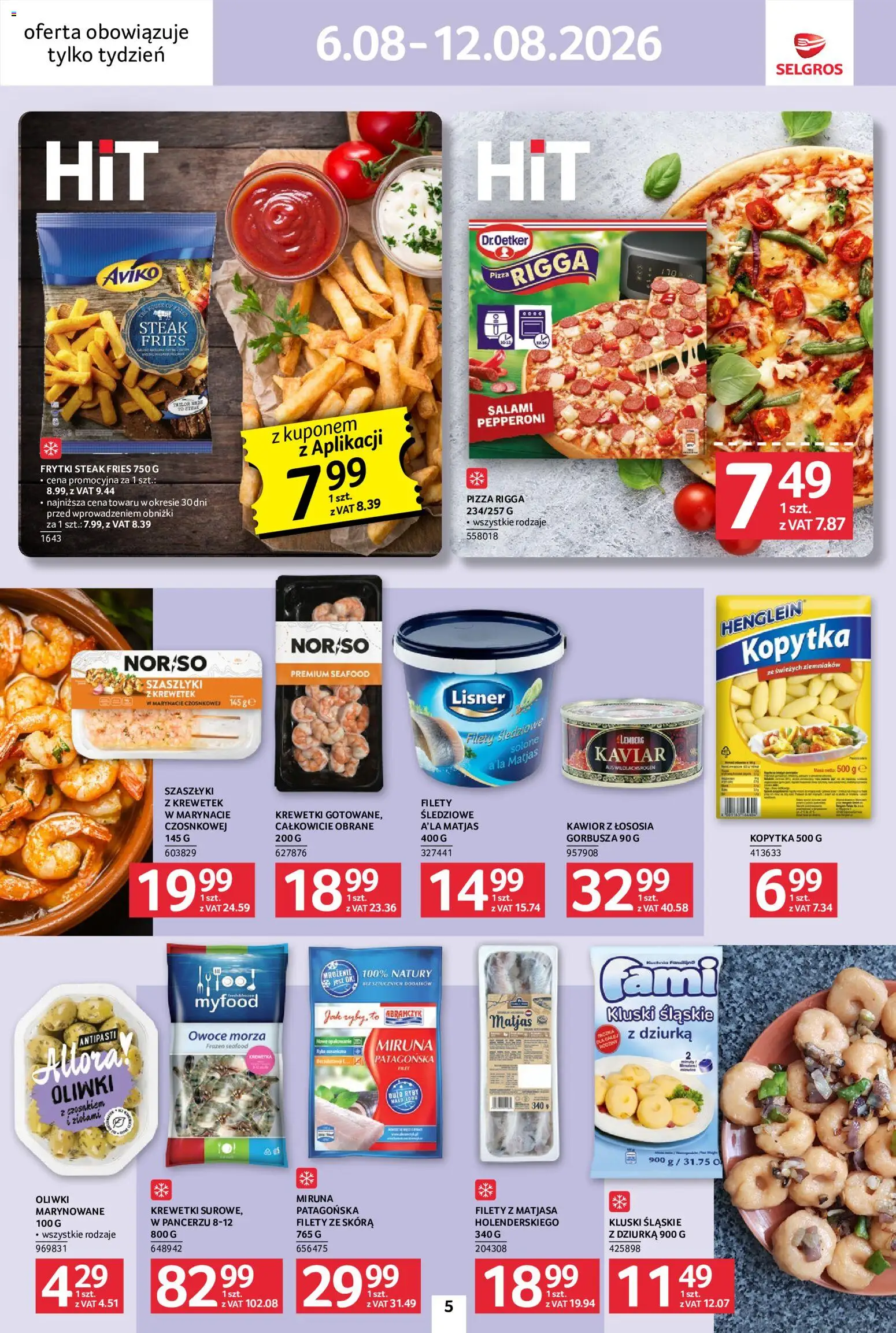 Selgros cash&carry gazetka - Jeszcze więcej super promocji od 06.08.2026 | Strona: 5 | Produkty: Miruna, Kopytka, Ryba, Kawior