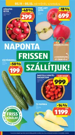 SWEETELLE KOKTÉL-PARADICSOM, 250 g/csomag - amely érvényes a következő dátumtól: 07.05.2026 | Oldal: 34