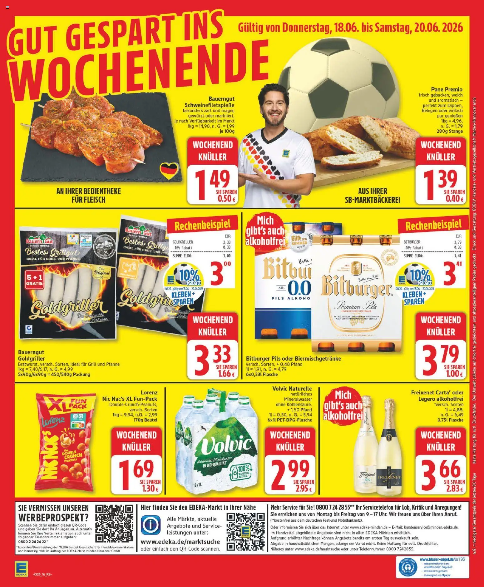 Elli Markt Prospekt Rietberg – gültig ab 15.06.2026 | Seite: 16 | Produkte: Pane, Mineralwasser, Bauerngut, Fleisch