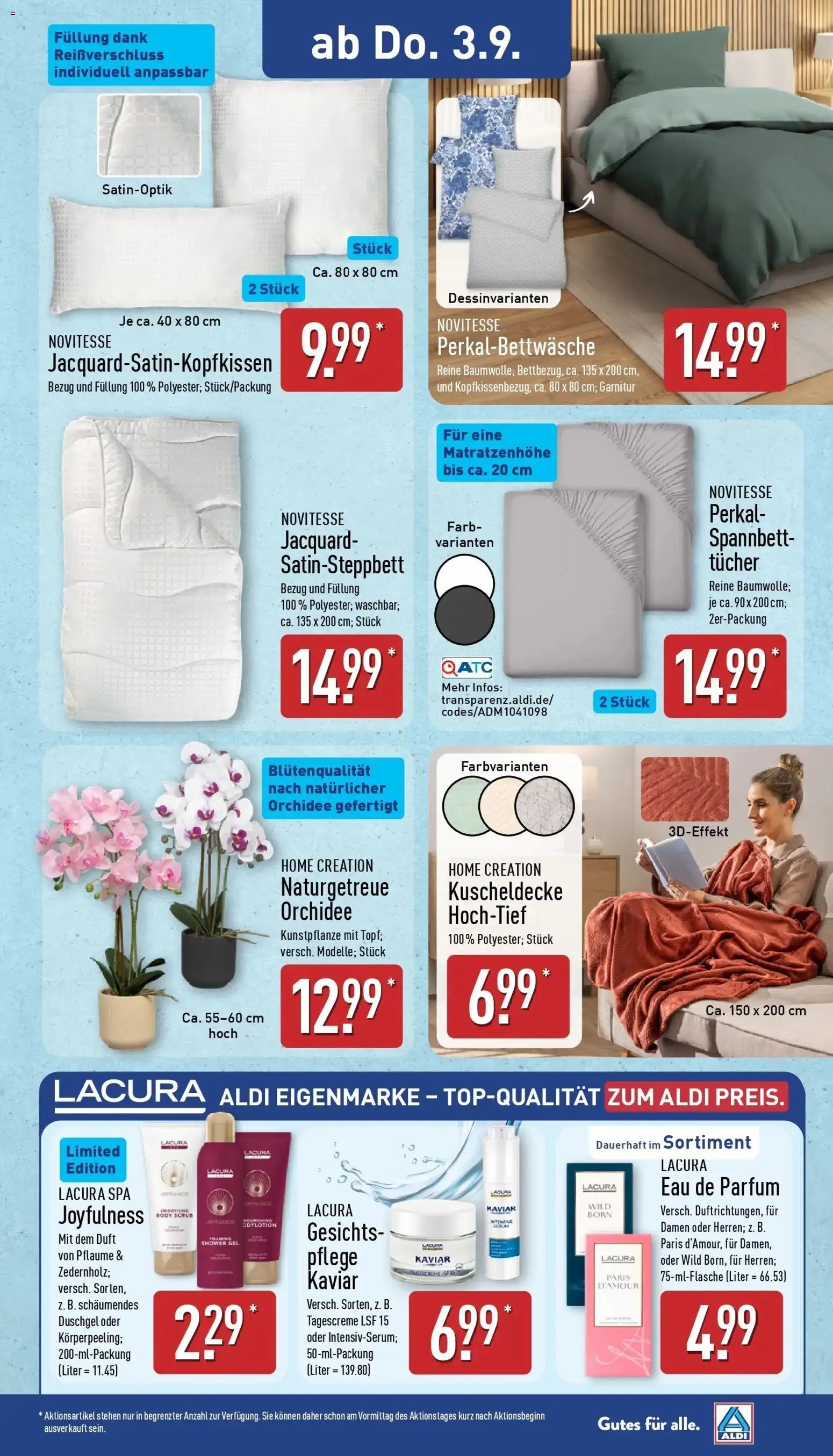 Aldi Aktueller Prospekt (ab 31.08.2026) » Angebote Online | Seite: 23 | Produkte: Orchidee, Parfüm, Shower Gel, Home creation