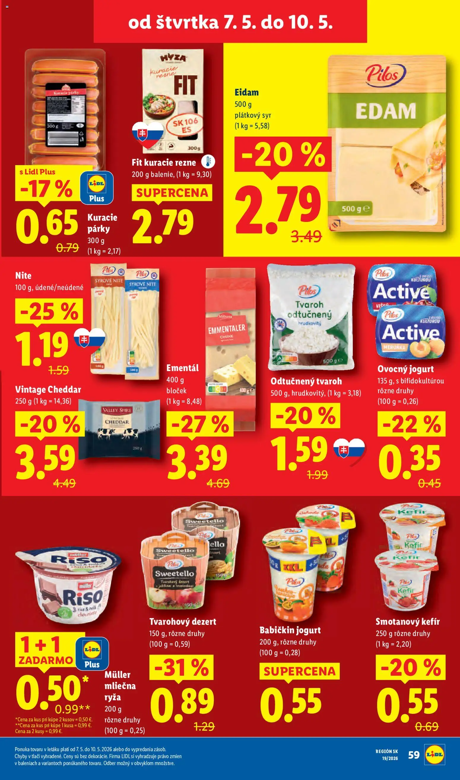 Nové Lidl akcie – leták je platný od 04.05.2026 | Strana: 71 | Produkty: Syr, Ryža, Eidam, Kuracie rezne