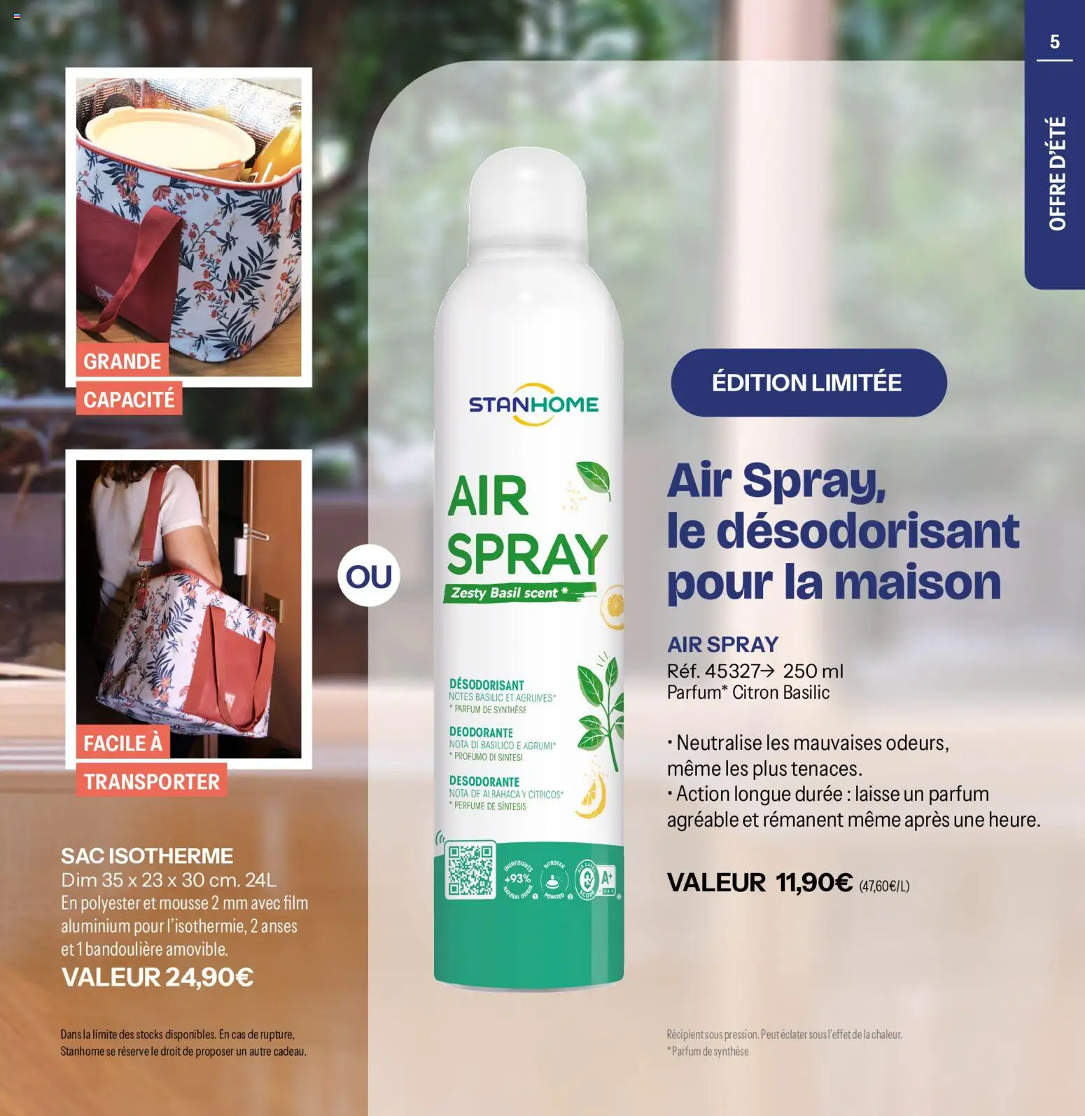 {H1} | Page: 5 | Produits: Citron, Sac isotherme, Sac, Parfum