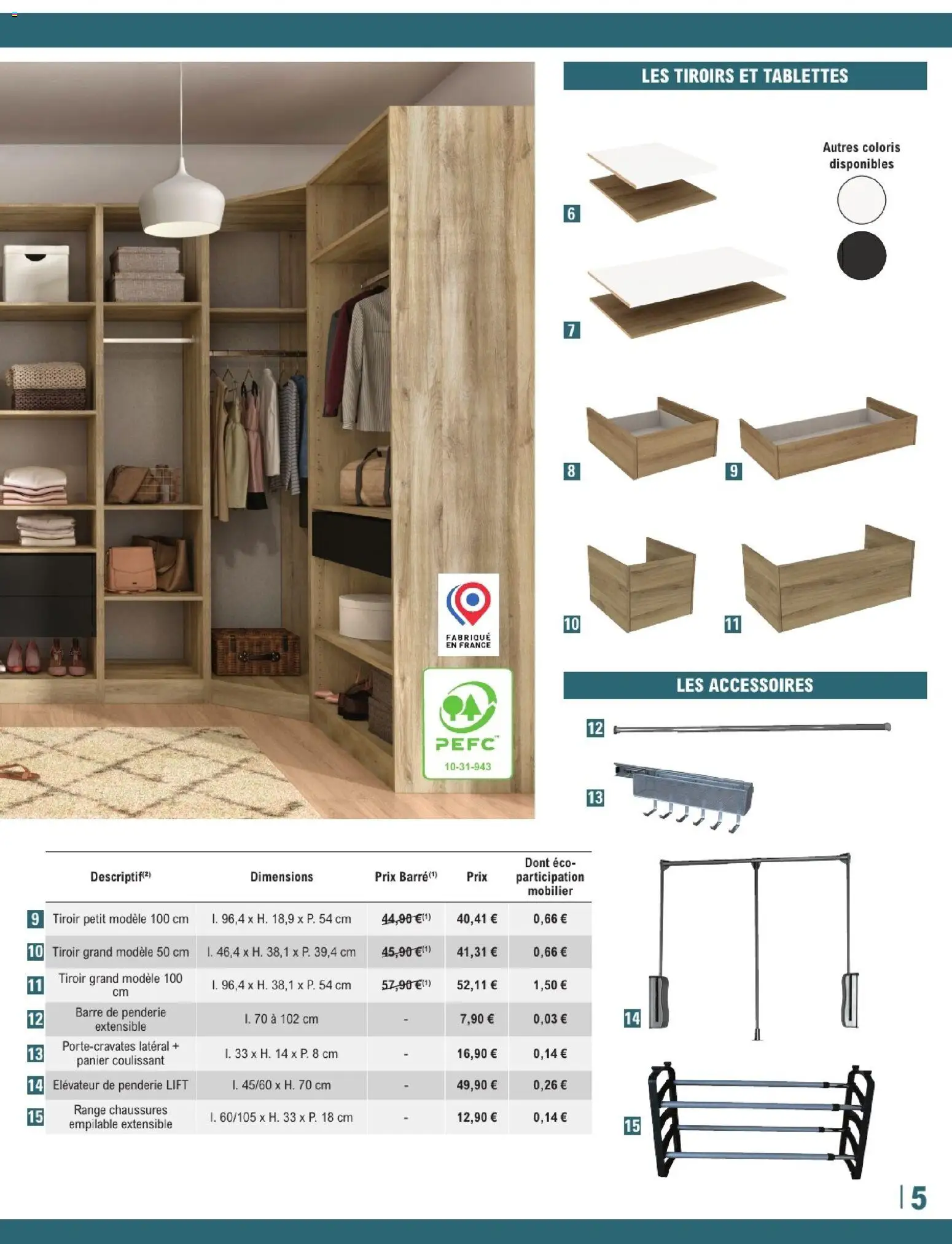 {H1} | Page: 5 | Produits: Range chaussures, Tiroirs, Panier