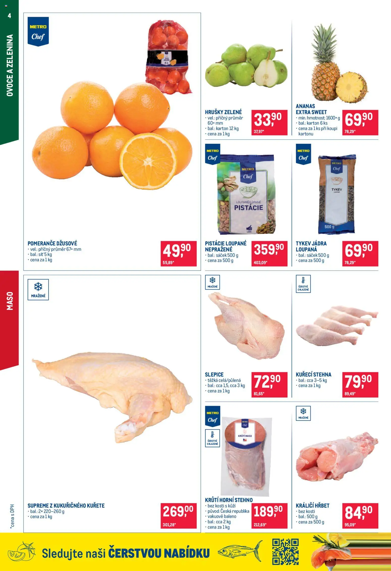 Makro leták - Gastronomie od 07.10.2026 | Strana: 4 | Produkty: Pomeranče, Pistácie, Maso, Krůtí maso