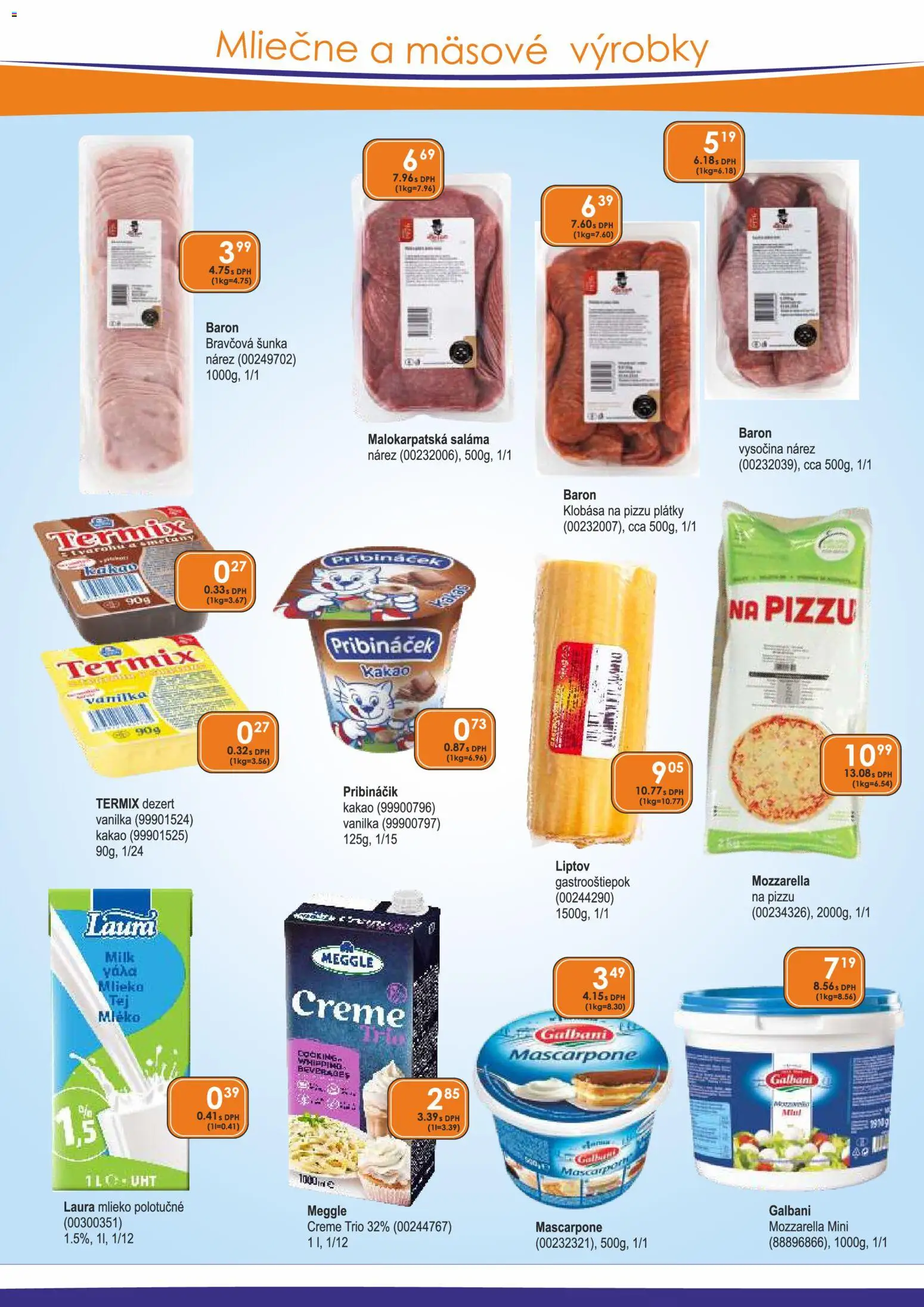 Nové KON - RAD akcie – leták je platný od 01.09.2026 | Strana: 33 | Produkty: Šunka, Pribináčik, Vanilka, Kakao