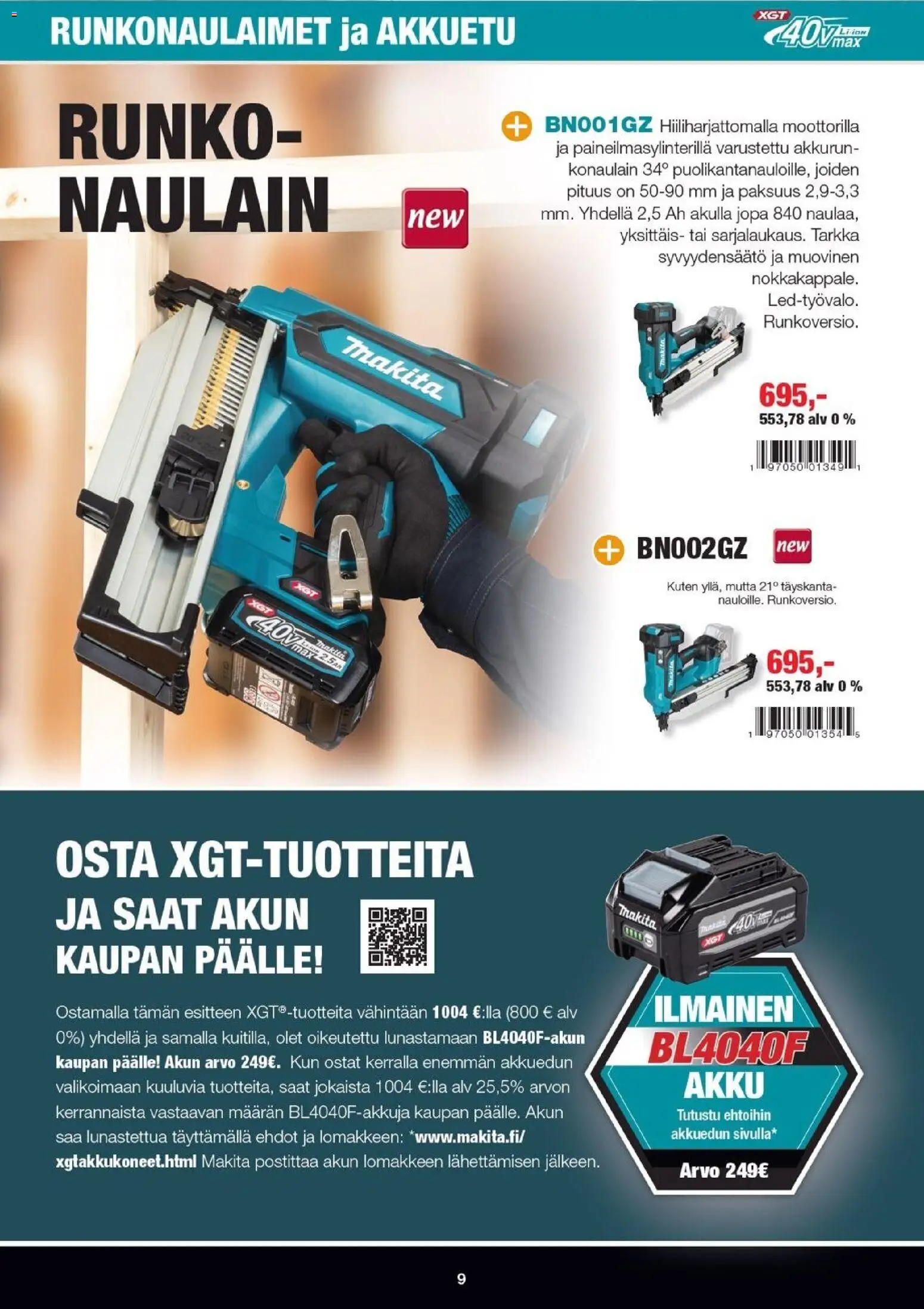 Makita tarjoukset – voimassa 01.01.2026 alkaen | Sivu: 9