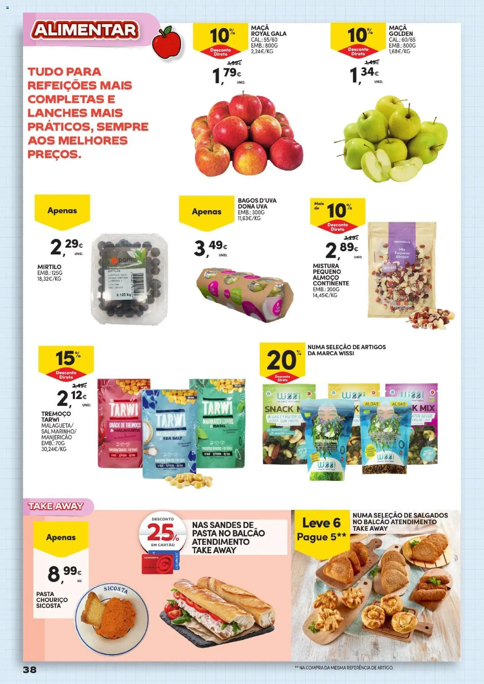 Continente - Açores Regresso às Aulas │ válido de 25/08/2026 | Página: 38 | Produtos: Sal, Snacks, Maça, Malagueta