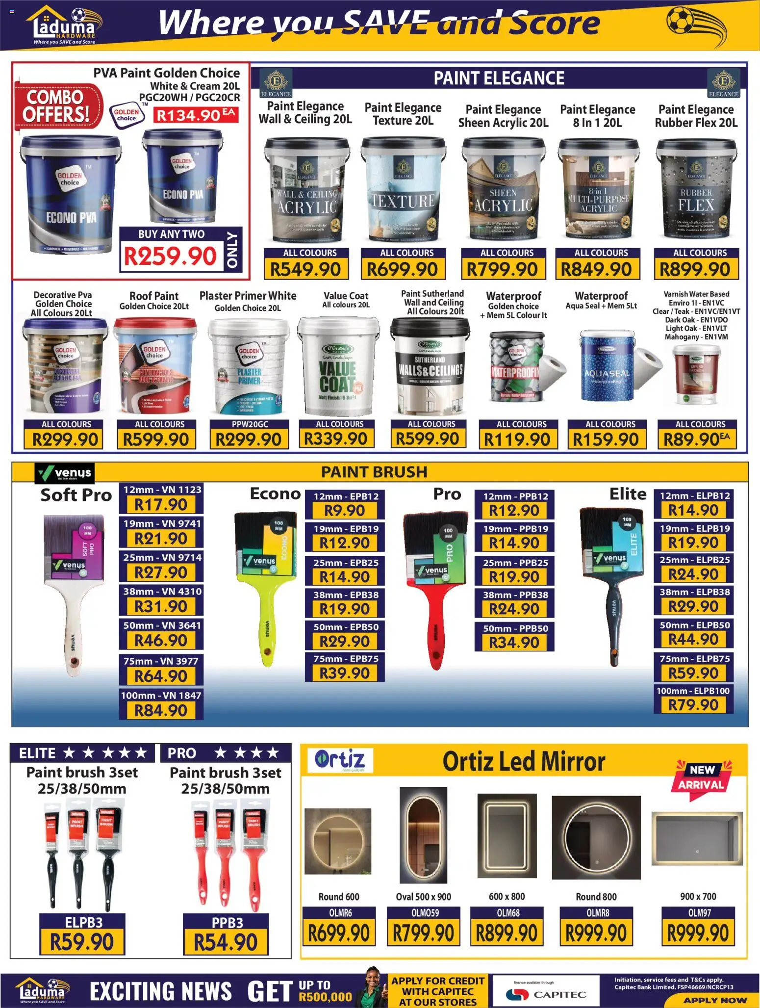 New Laduma Hardware catalogue – valid from 01.04.2026 | Page: 12 | Products: Light, Brush, Cream, Plaster