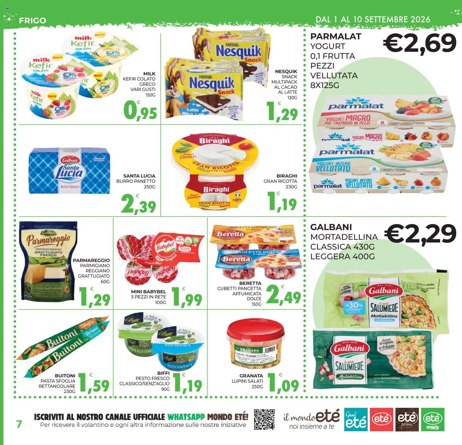 Volantino Eté del 01/09/2026 | Pagina: 7 | Prodotti: Frutti di bosco, Tè, Cacao, Parmigiano