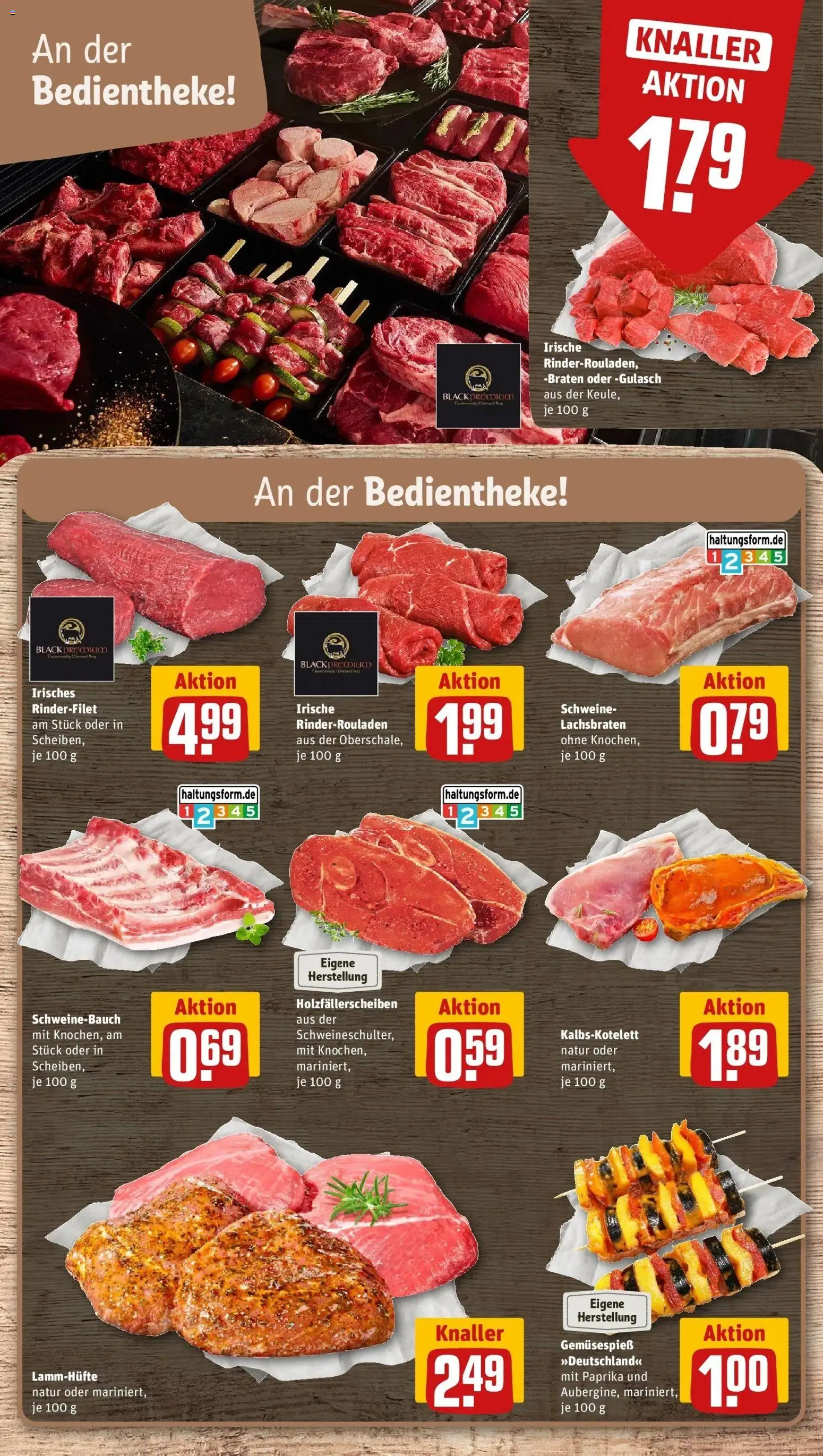 Rewe Prospekt Berlin / Friedrichshain – gültig ab 08.06.2026 | Seite: 8 | Produkte: Rinderrouladen, Schweinebauch, Paprika, Gulasch